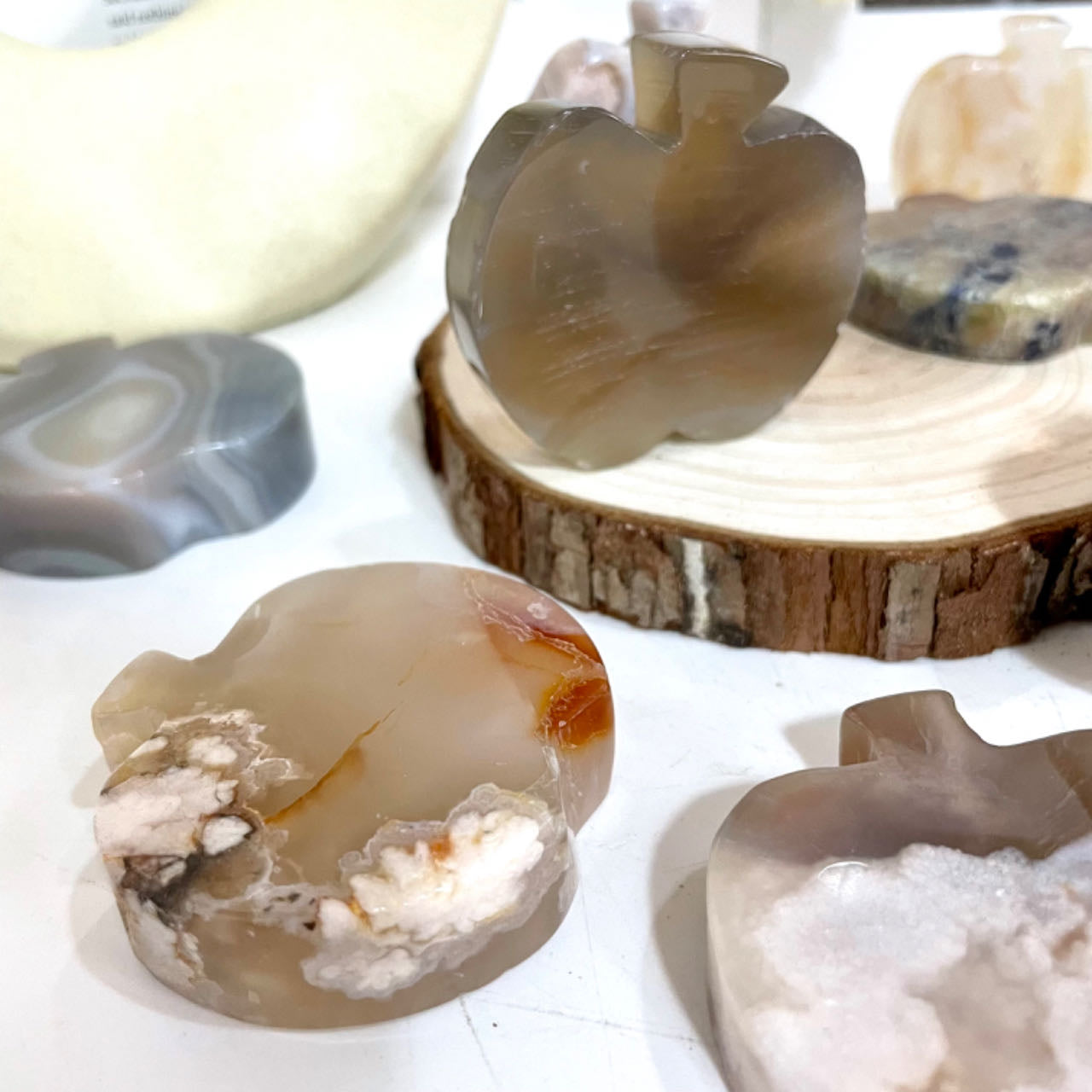 Apple Agate Crystal Healing Stone Stochastic 8~9PCS From IG Crystal