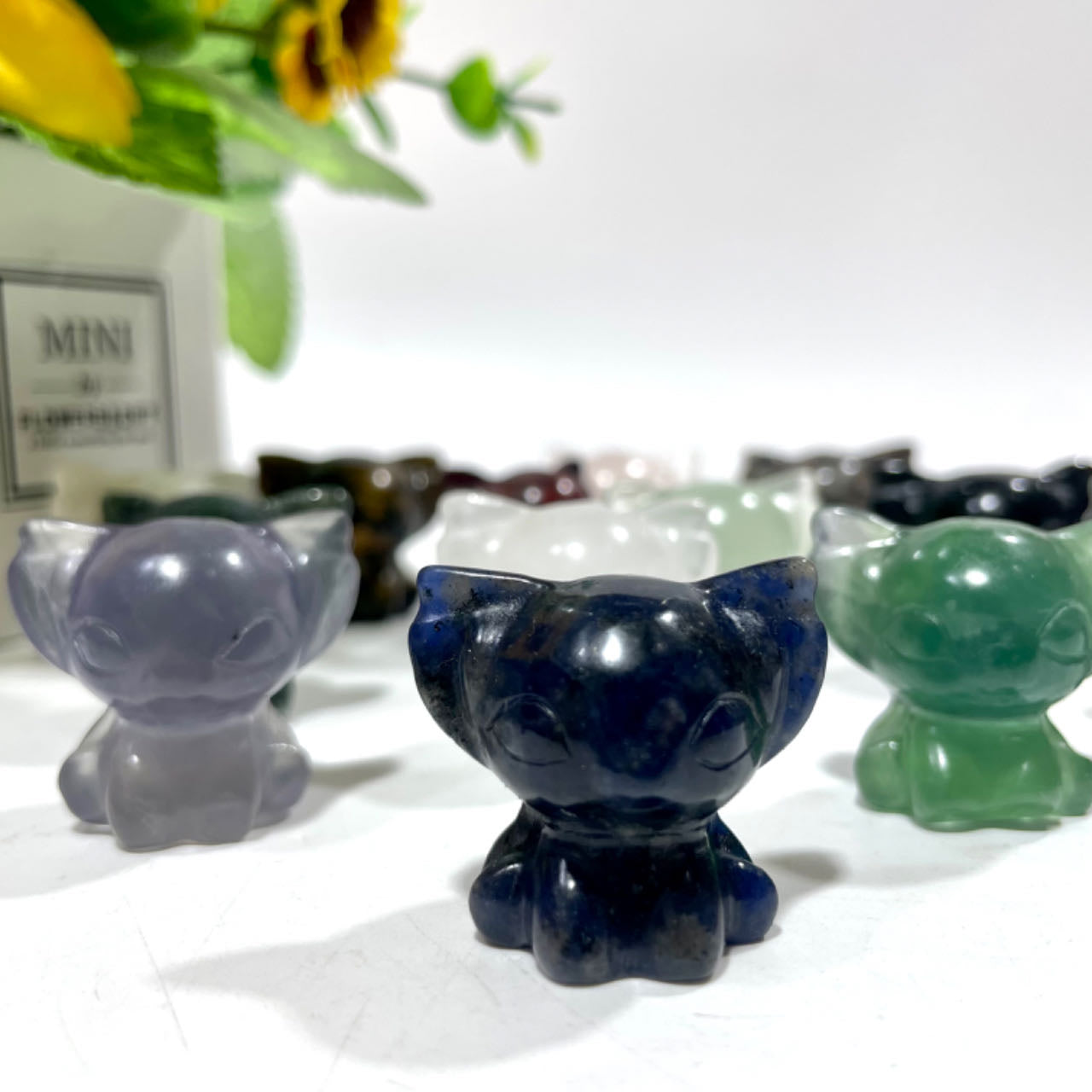 Various Materials Stitch Crystal 9 Counts Clear Quartz Rose Quartz Fluorite Green Aventurine Tiger Eye Moss Agate Jasper Healing Crystal Gem Reiki Healing Home Decor Crystal Jewelry Shop Pretty Crystals From IG Crystal