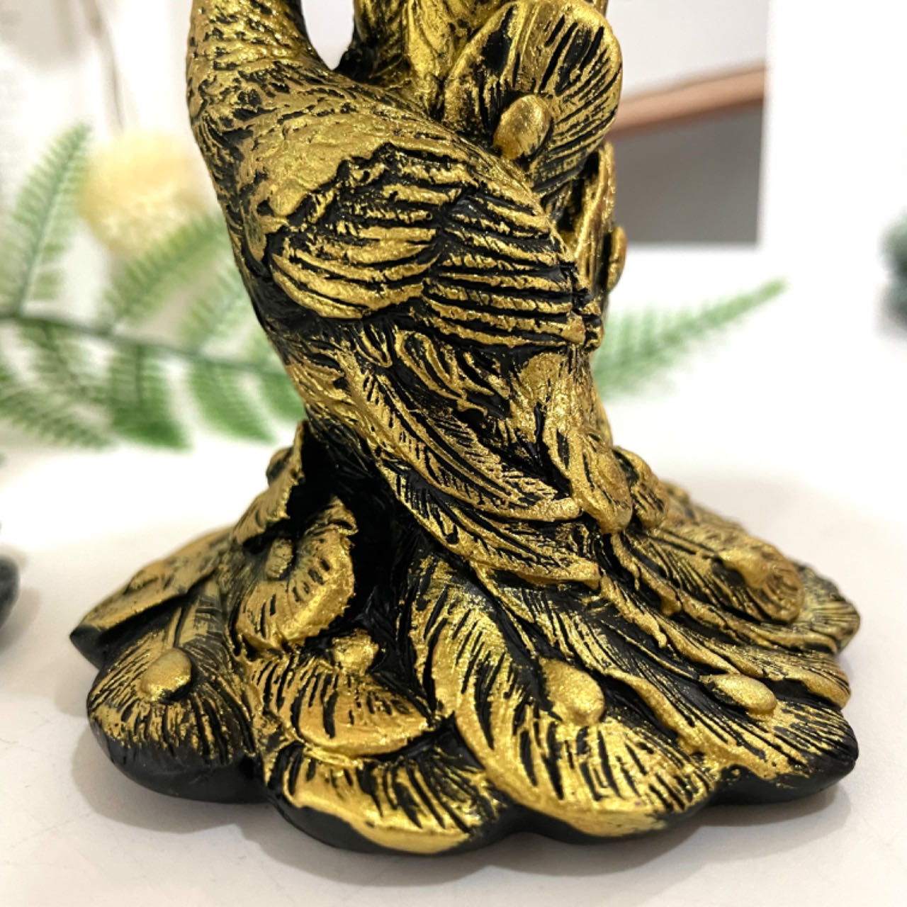 2PCS Phoenix Stand Silver Golden Healing Stone Home Decoration For Crystal Ball From IG Crystal