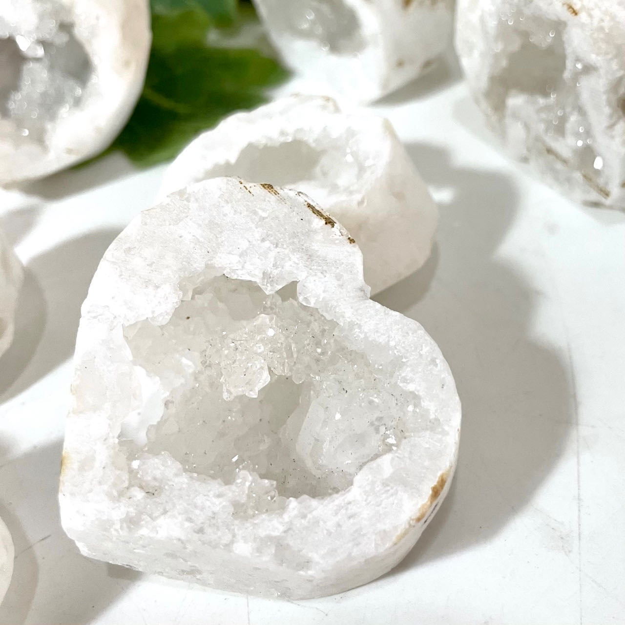 Heart Shape Morocco Agate Geode Healing Crystal Home Decor From IG Crystal