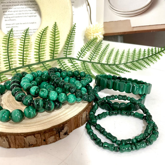 Malachite Bracelet 7~11mm Energy Healing Crystals Jewelry for Women DIY Bracelet From IG Crystal