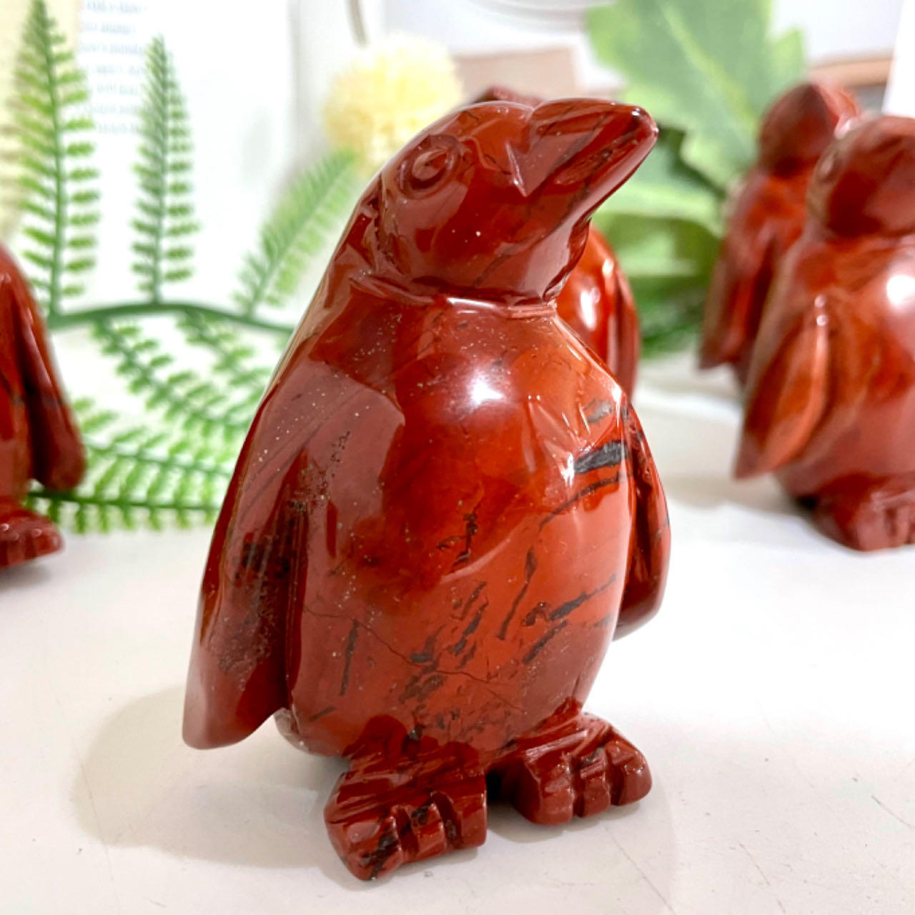 Red Jasper Penguin Crystal Healing Stone Stochastic 2PCS From IG Crystal