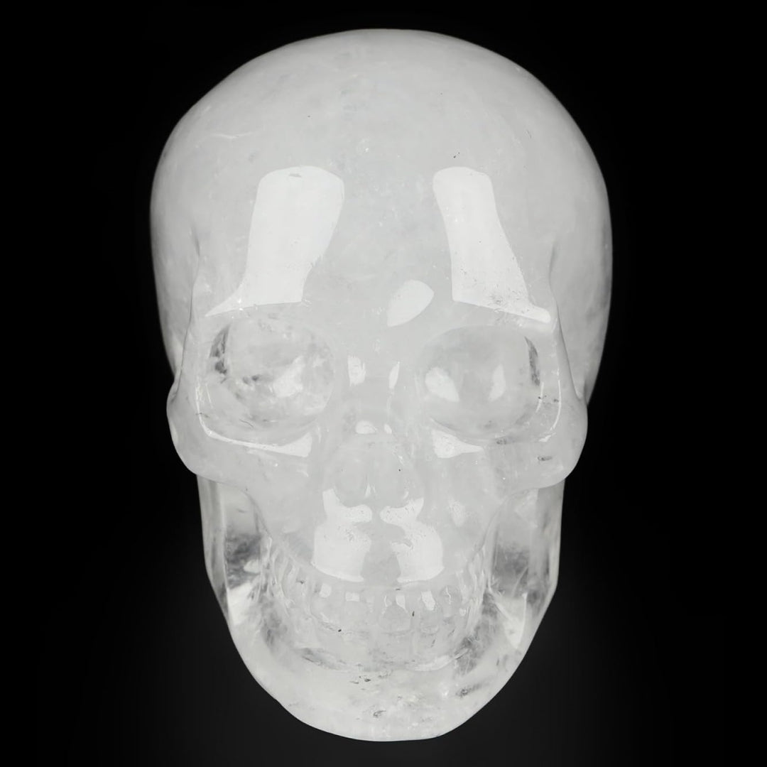 1 Count 3.5 Inches Clear Quartz Skull Crystal Carving Halloween Healing Stones Natural Stone Chakra Balancing Reiki Home Office Decor From IG Crystal