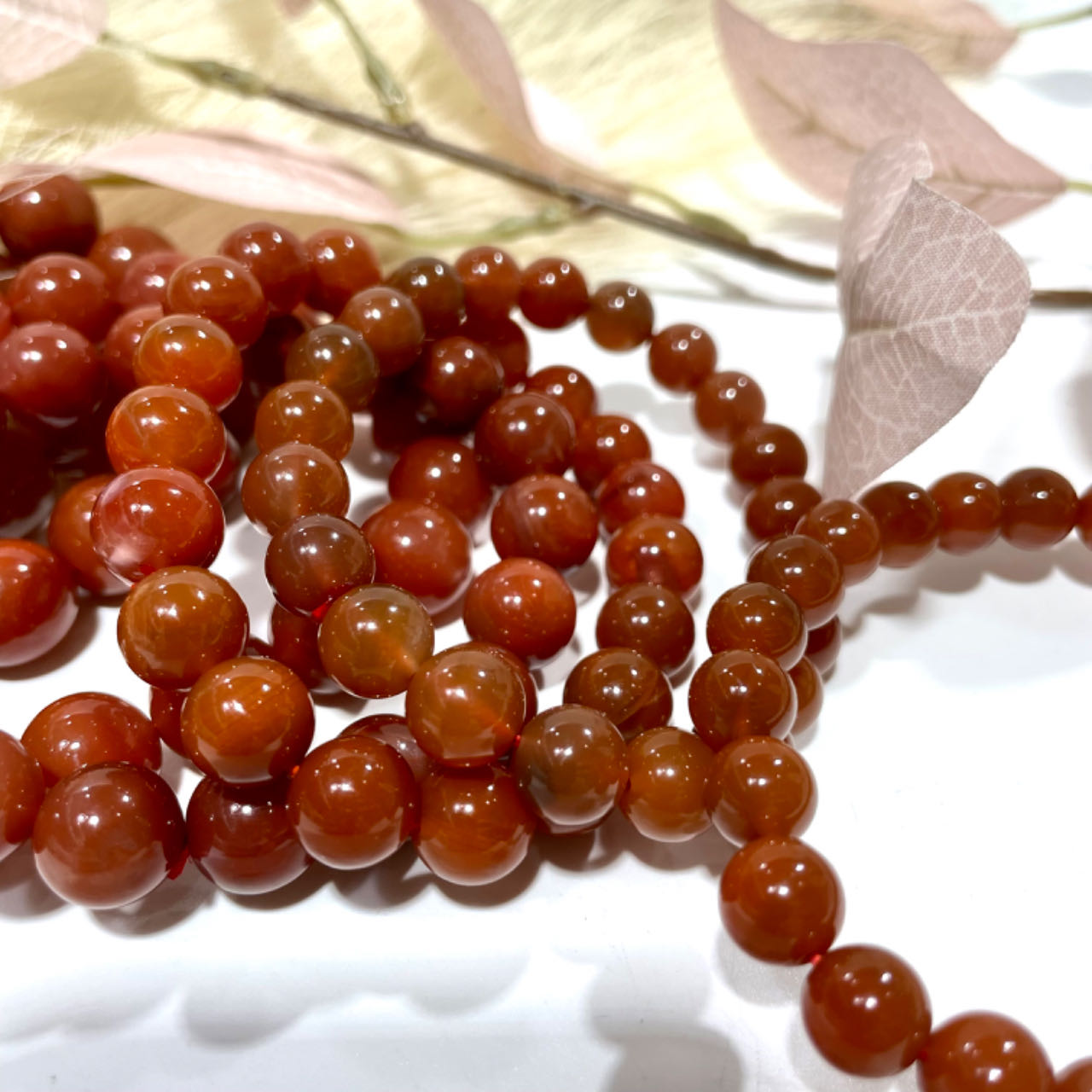 Red Carnelian Agate Bracelets 8~14mm Natural Crystals Healing Stones Crystal Jewelry Shop Pretty Crystals From IG Crystal