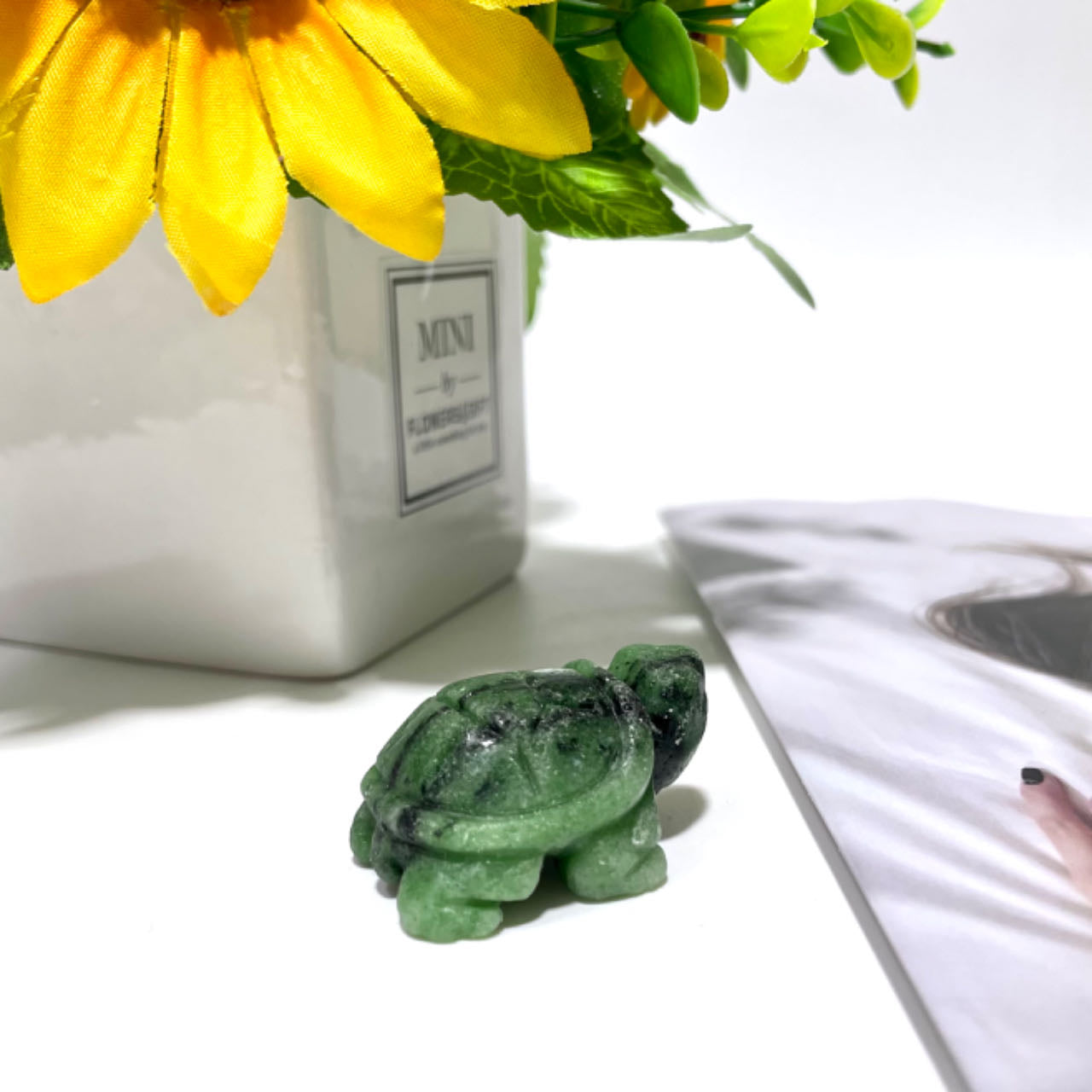 4 Counts 1.5 Inches Ruby Funchsite Tortoise High Quality Natural Crystal Healing Stone Home Decoration From IG Crystal
