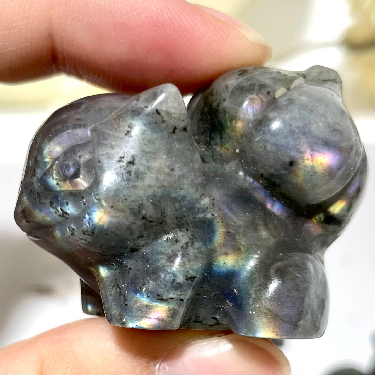 3 Counts Labradorite Bulbasaur Crystal Pokemon Healing Crystal Home Decoration From IG Crystal