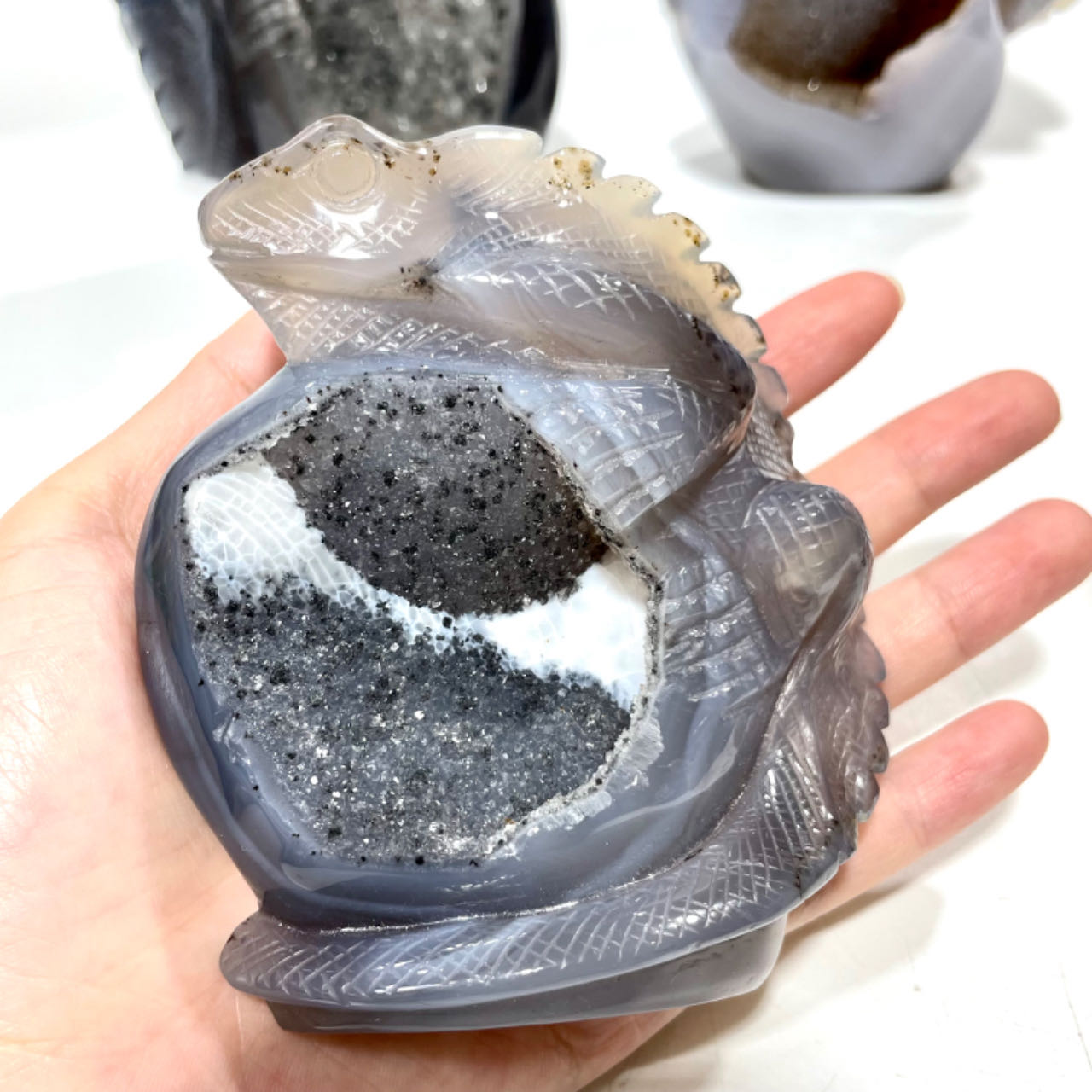 1 Count Geode Agate Lizard Healing Crystal Gem Reiki Healing Home Decor Crystal Jewelry Shop Pretty Crystals From IG Crystal