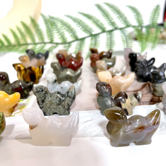 10 Counts Different Material Small Dinosaur Crystal Rose Quartz Clear Quartz Kiwi Jasper Sodalite Amethyst Opalite Unakite Healing Crystal From IG Crystal