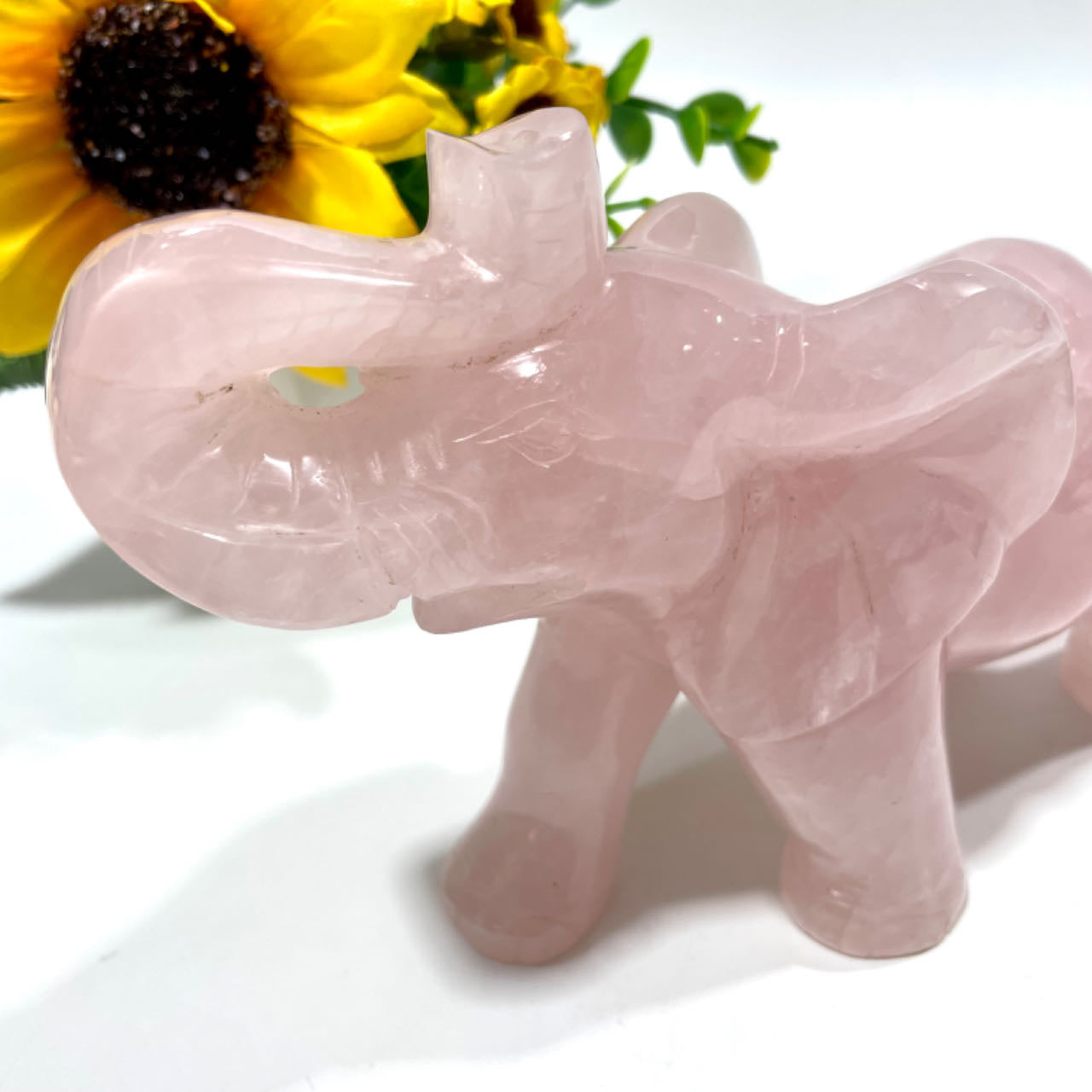 1 Count High Quality Rose Quartz Elephant Crystal Carving Healing Crystal Gem Reiki Healing Home Decor Crystal Jewelry Shop Pretty Crystals From IG Crystal