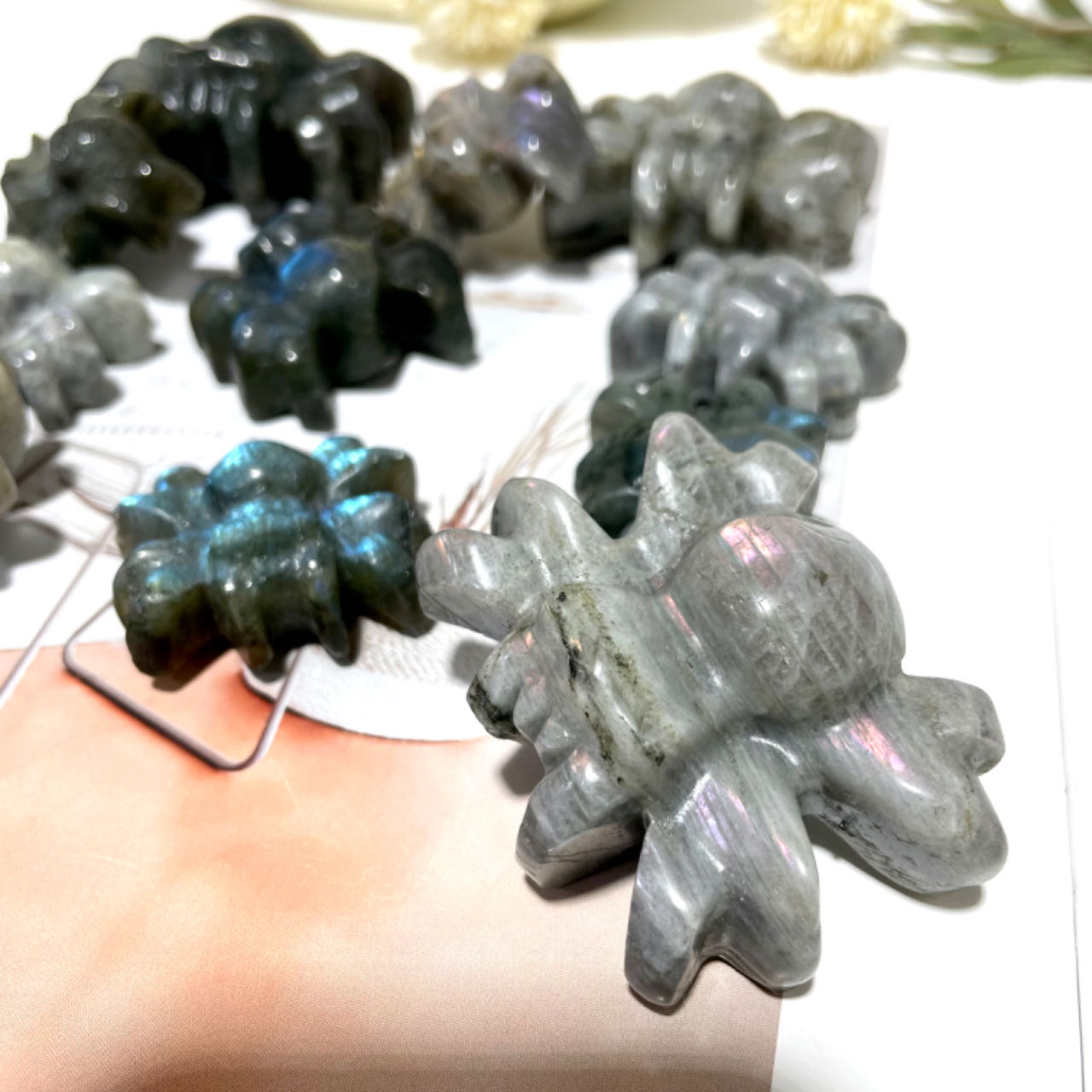 Labradorite Spider Crystal Healing Crystal Home Decoration From IG Crystal