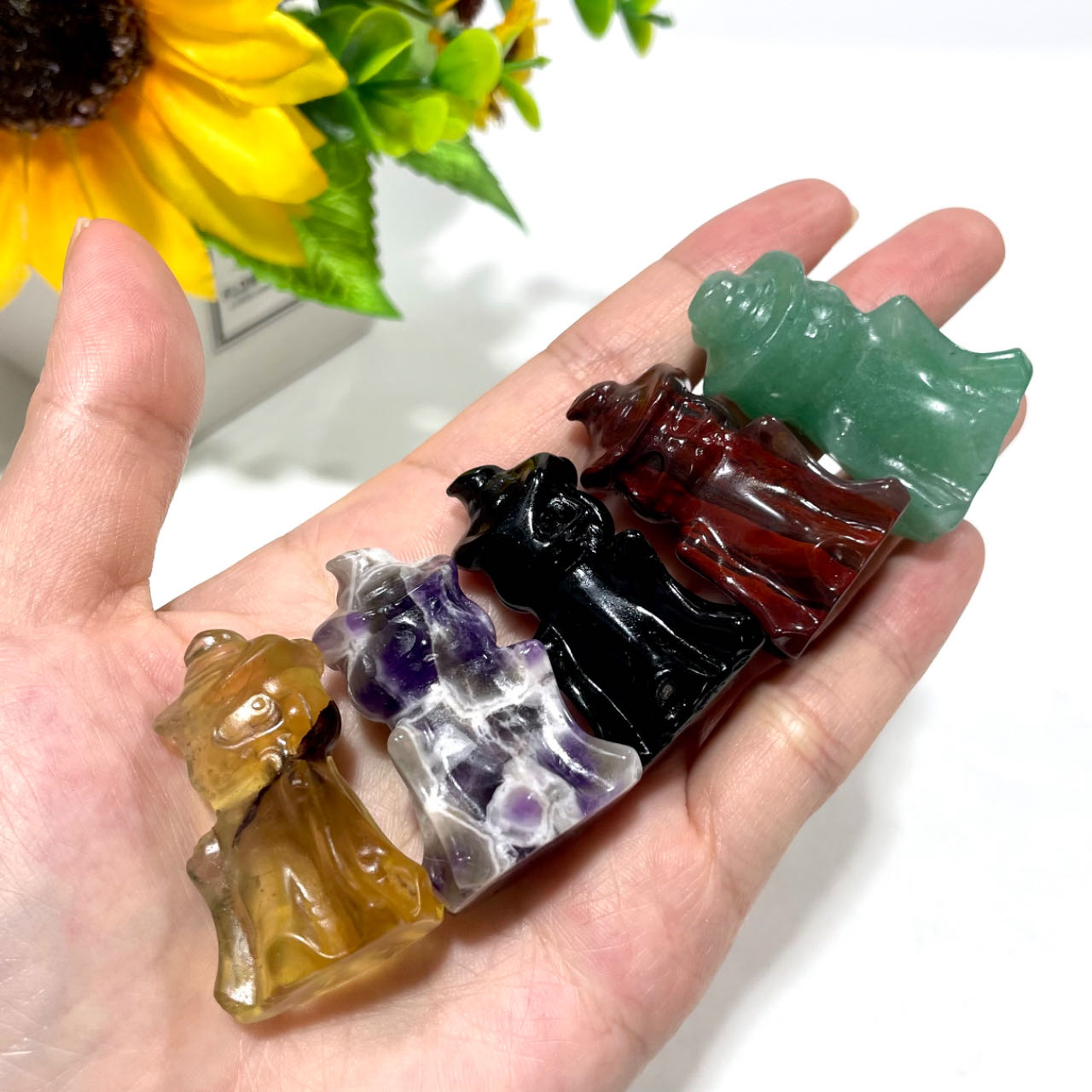 Halloween Pumpkin Ghost 15 Counts Various Materials Crystal Healing Crystal Gem Reiki Healing Home Decor Crystal Jewelry Shop Pretty Crystals From IG Crystal