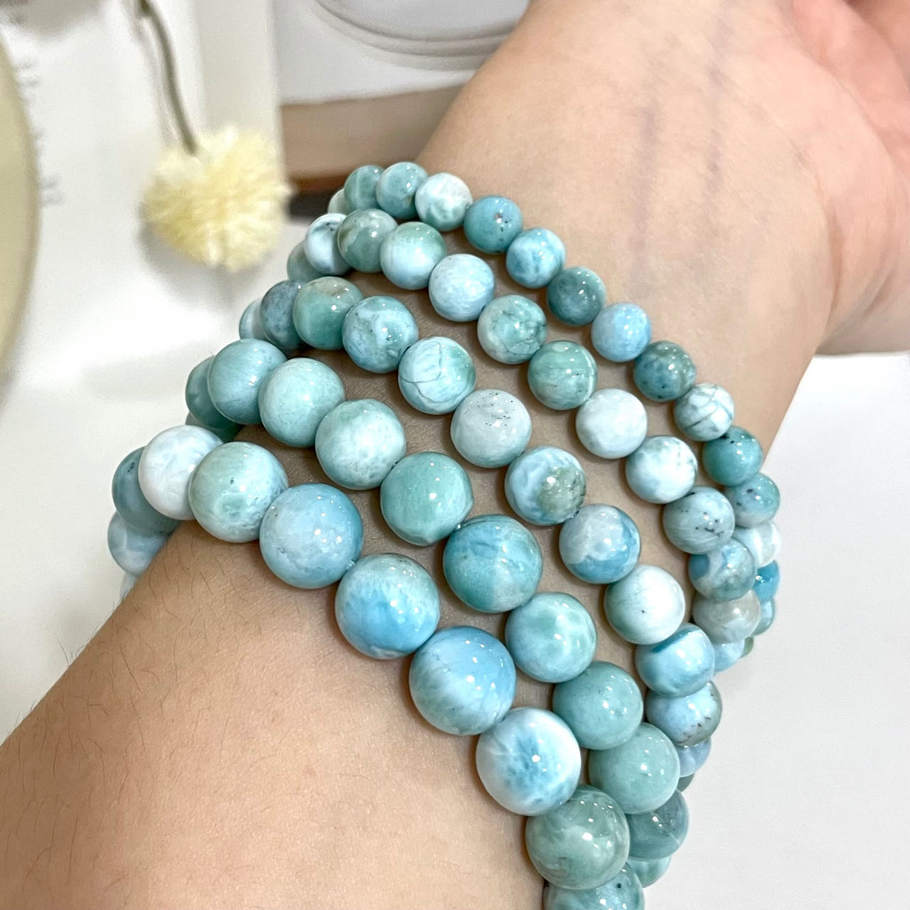 Larimar Bracelet 6mm 7mm 8mm 9mm 10mm Energy Healing Crystals Jewelry for Women DIY Bracelet From IG Crystal