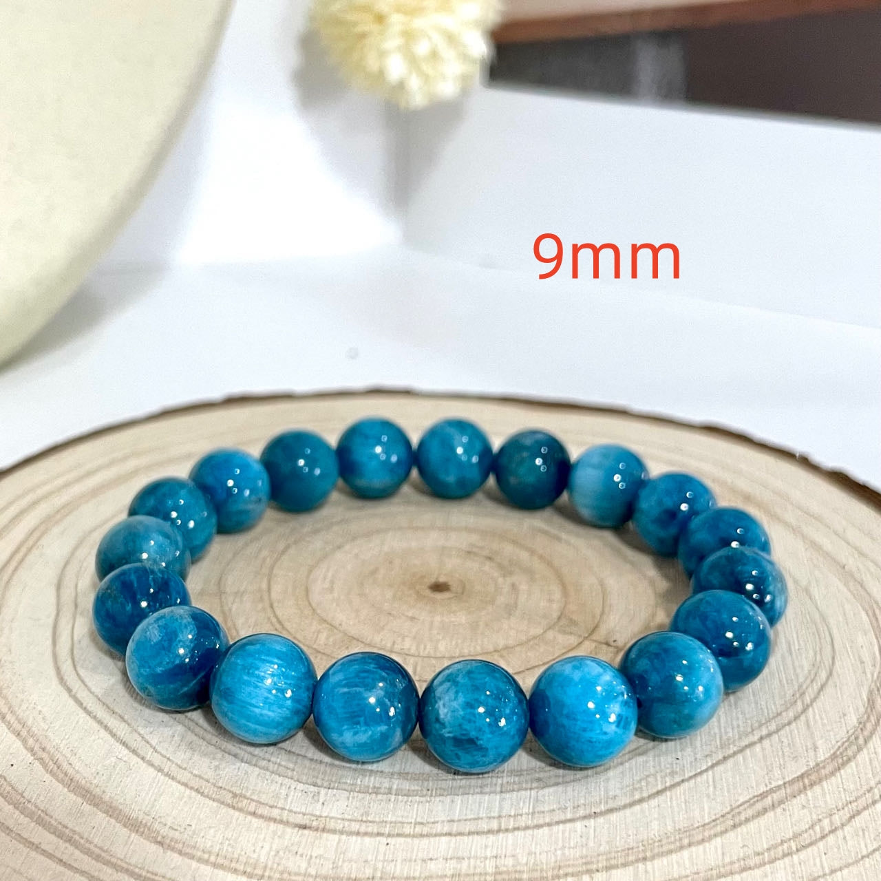 Blue Apatite Bracelet 7~11mm Energy Healing Crystals Jewelry for Women DIY Bracelet From IG Crystal