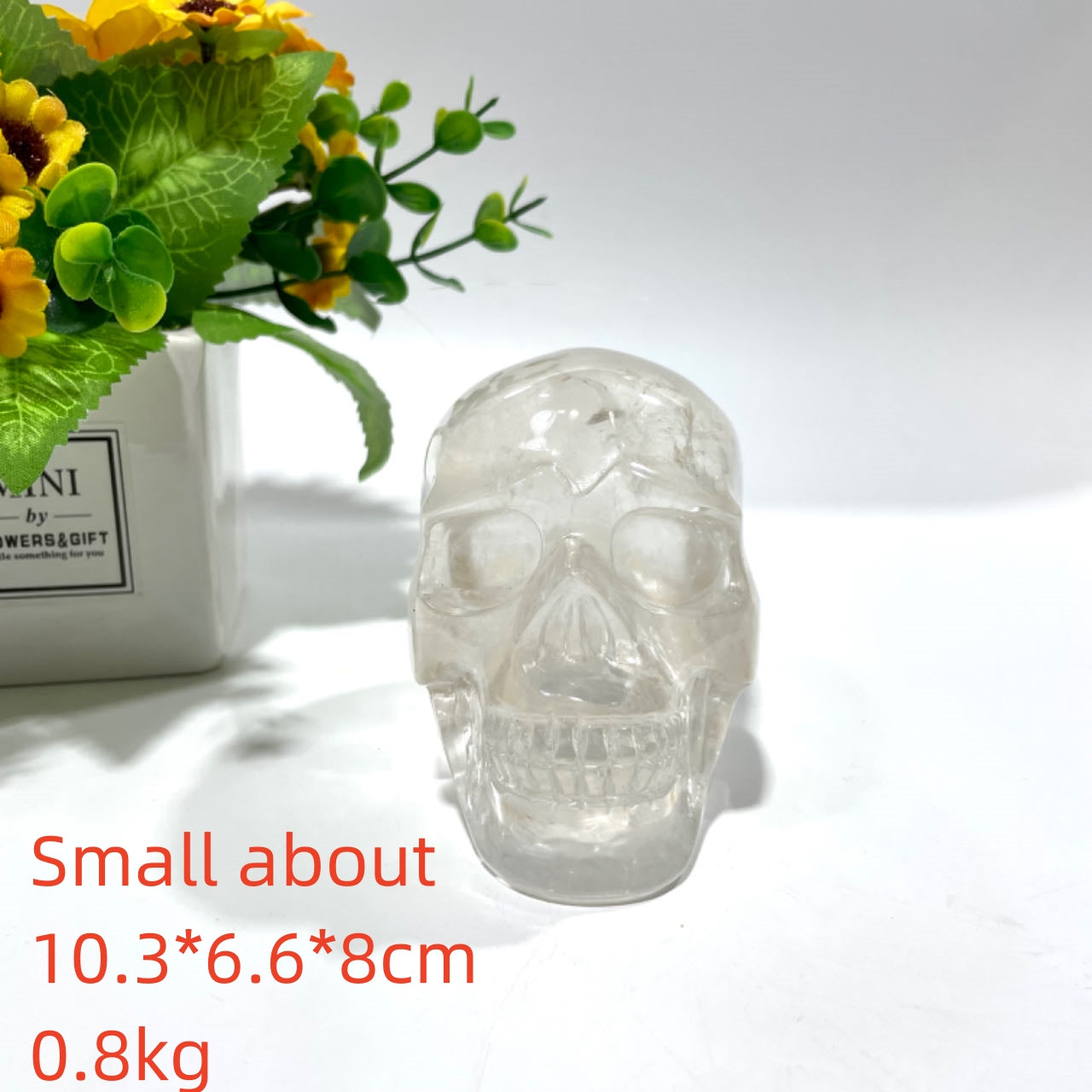 1 Count Big Clear Quartz Skull Healing Crystal Gem Reiki Healing Home Decor Crystal Jewelry Shop Pretty Crystals From IG Crystal