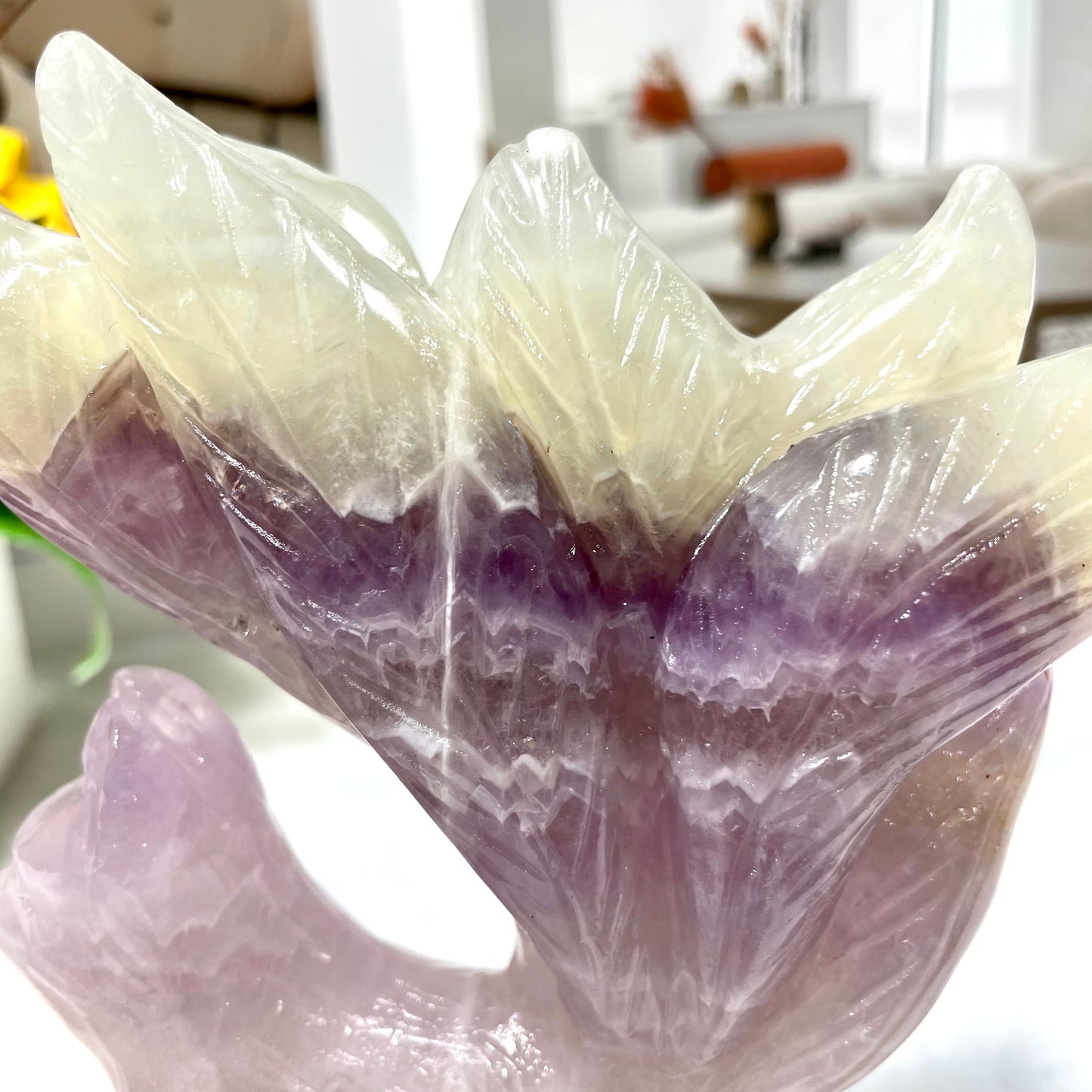 1 Count Amethyst Nine-tailed Fox Crystal Carving Healing Stones Natural Stone Chakra Balancing Reiki Home Office Decor From IG Crystal