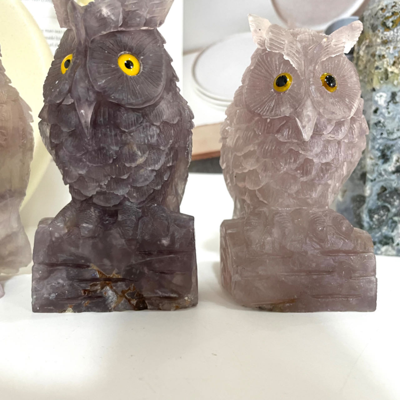 Fluorite Owl Crystal Height about 11CM From IG Crystal