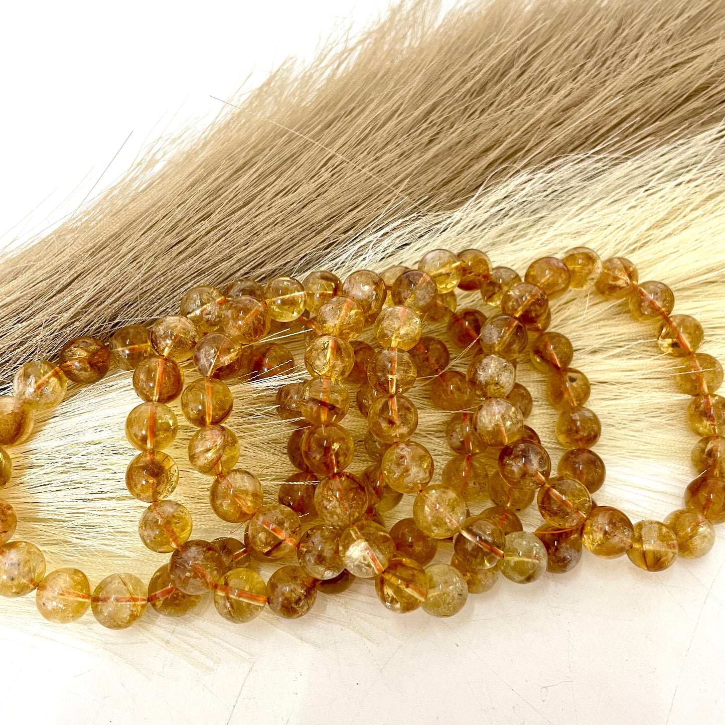 2 Counts Natural Citrine Crystal Bracelet – Healing Crystals Bracelet for Women and Men Teens – Handmade 11mm Round Beaded Bracelets – Attract, Wealth, Prosperity, Success, Girls Gifts, Unisex Mens Bracelet From IG Crystal