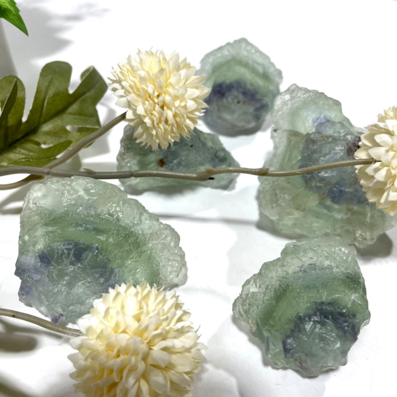 Green Fluorite Crystal Stone for Tumbling Cabbing Decoration Polishing Quartz Ore Crystals Stone Ornaments Home Decor Gift From IG Crystal