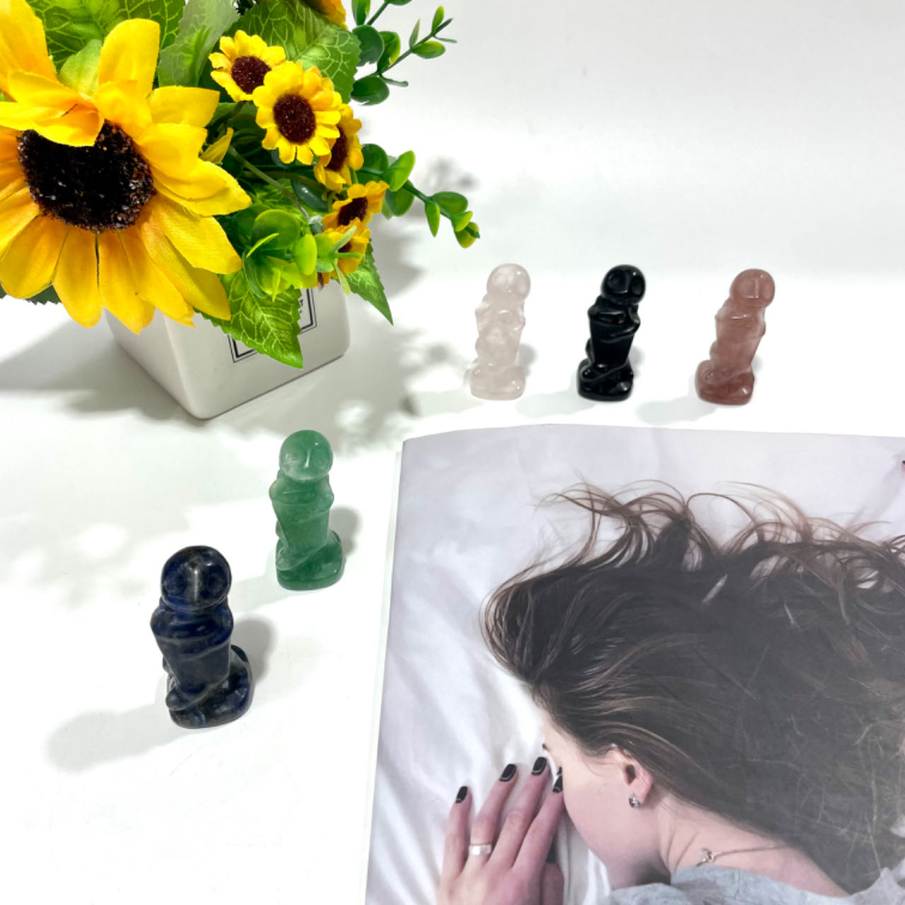 3 Counts Various Materials Halloween Jack Gravestone Crystal Carving Healing Crystal Gem Reiki Healing Home Decor Crystal Jewelry Shop Pretty Crystals From IG Crystal