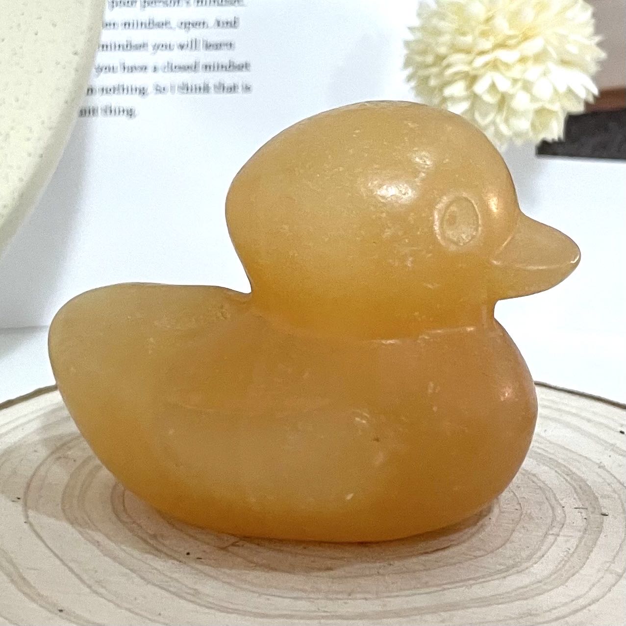 2 / 7PCS Yellow Calcite Small Yellow Duck Crystal Healing Stone From IG Crystal