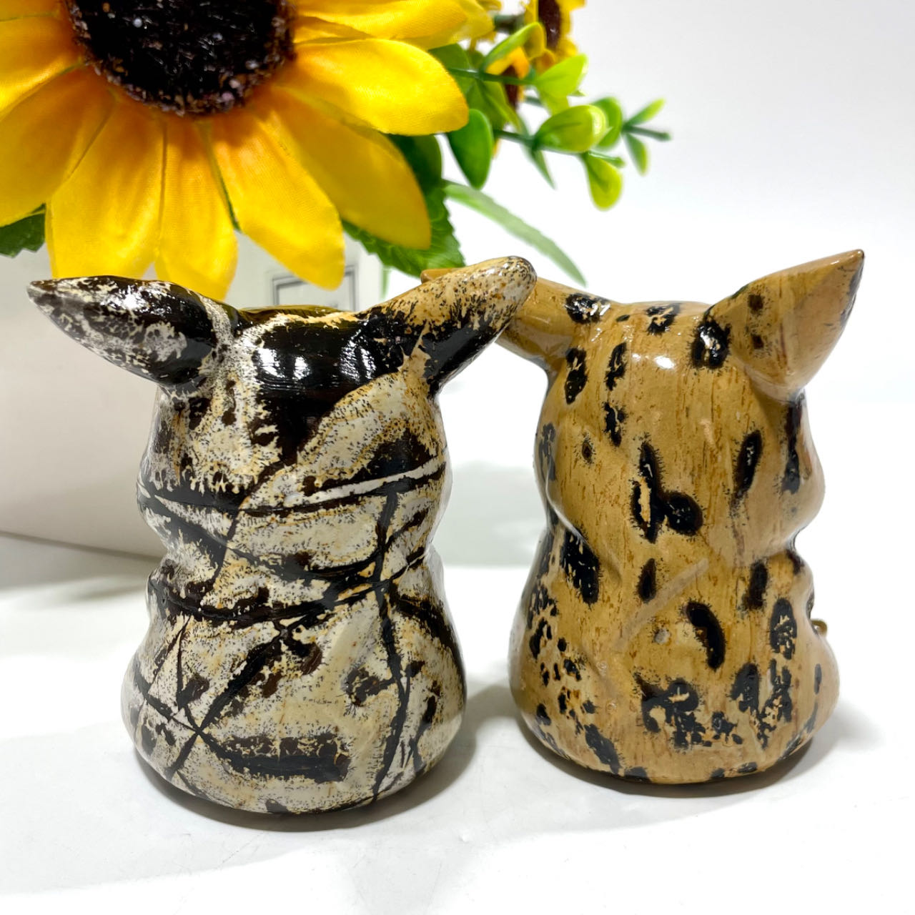 2 Counts Picture Jasper Pikachu Crystal Carving Healing Crystal Gem Reiki Healing Home Decor Crystal Jewelry Shop Pretty Crystals From IG Crystal