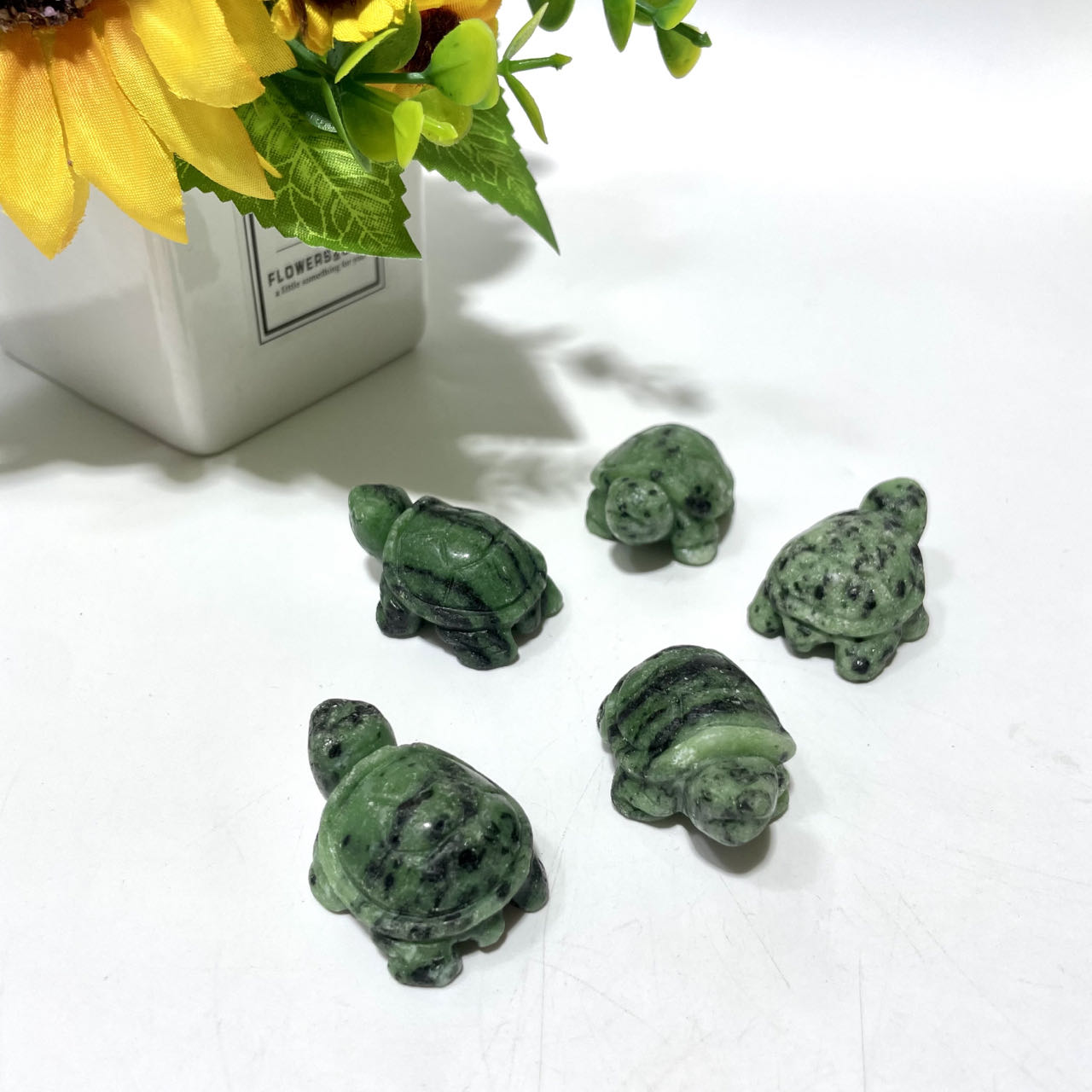 4 Counts 1.5 Inches Ruby Funchsite Tortoise High Quality Natural Crystal Healing Stone Home Decoration From IG Crystal
