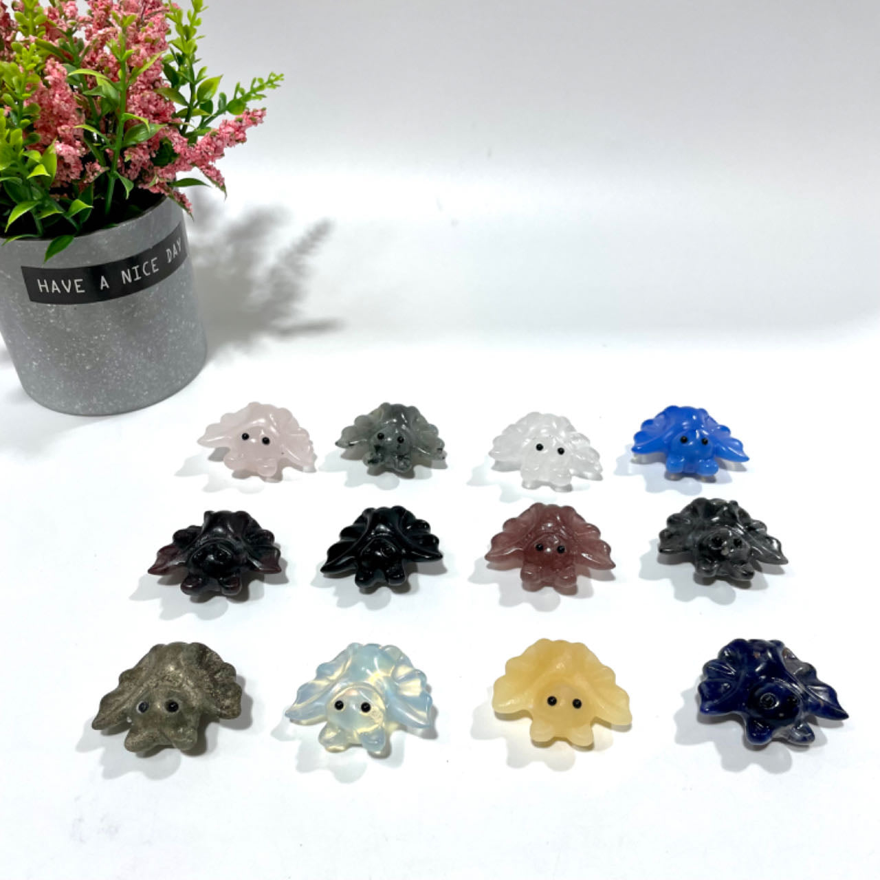 5 Counts Various Materials Halloween Bat Crystal Carving Healing Crystal Gem Reiki Healing Home Decor Crystal Jewelry Shop Pretty Crystals From IG Crystal
