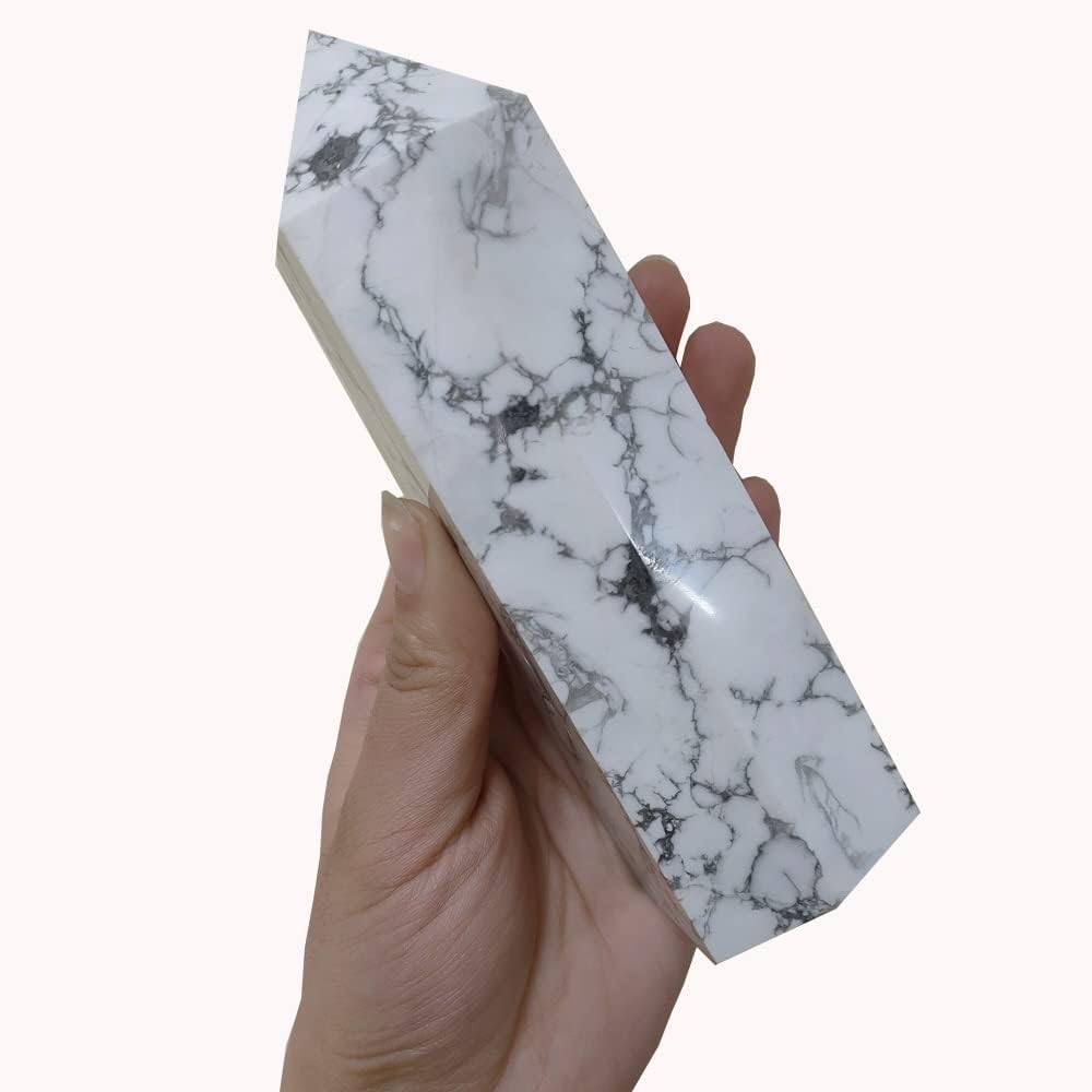 Natural White Turquoise Crystal Wand Obelisk Energy Stone Home Decor Crystal Mineral Crystal Point Collection From IG Crystal