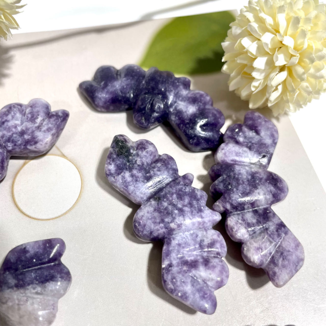 7 Counts Amethyst Bat Crystal Healing Crystal Home Decoration From IG Crystal
