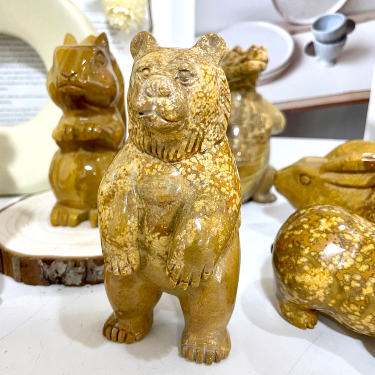 Ocean Jasper Rabbit Snapping Turtle Crocodile Groundhog French Bulldog Bear Owl Squirrel Crystal From IG Crystal
