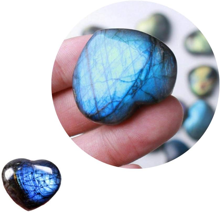 9~10PCS Natural Labradorite Crystal Polished Palm Stone 30-35mm Irregular Shape Heart Love Healing Crystal Moonstone Yoga Meditation From IG Crystal
