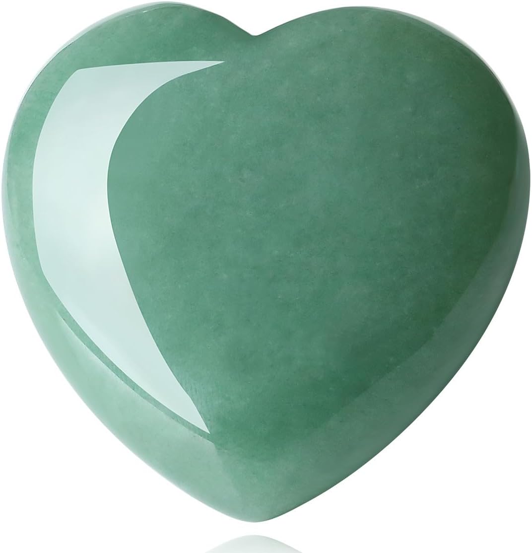 5~8PCS Heart Shape Green Aventurine Crystal About 500G Healing Crystals Stones Pocket Meditation Palm Worry Gemstone From IG Crystal