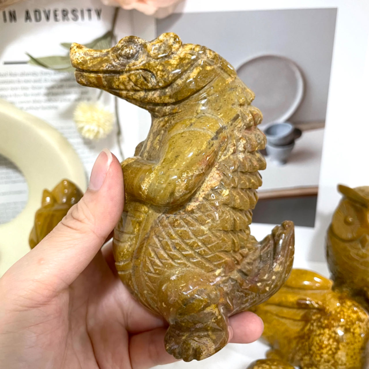 Ocean Jasper Rabbit Snapping Turtle Crocodile Groundhog French Bulldog Bear Owl Squirrel Crystal From IG Crystal