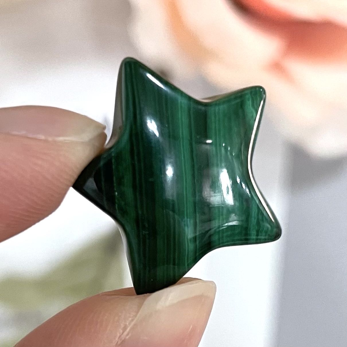 10PCS Moon Star Shape Crystal Malachite From IG Crystal