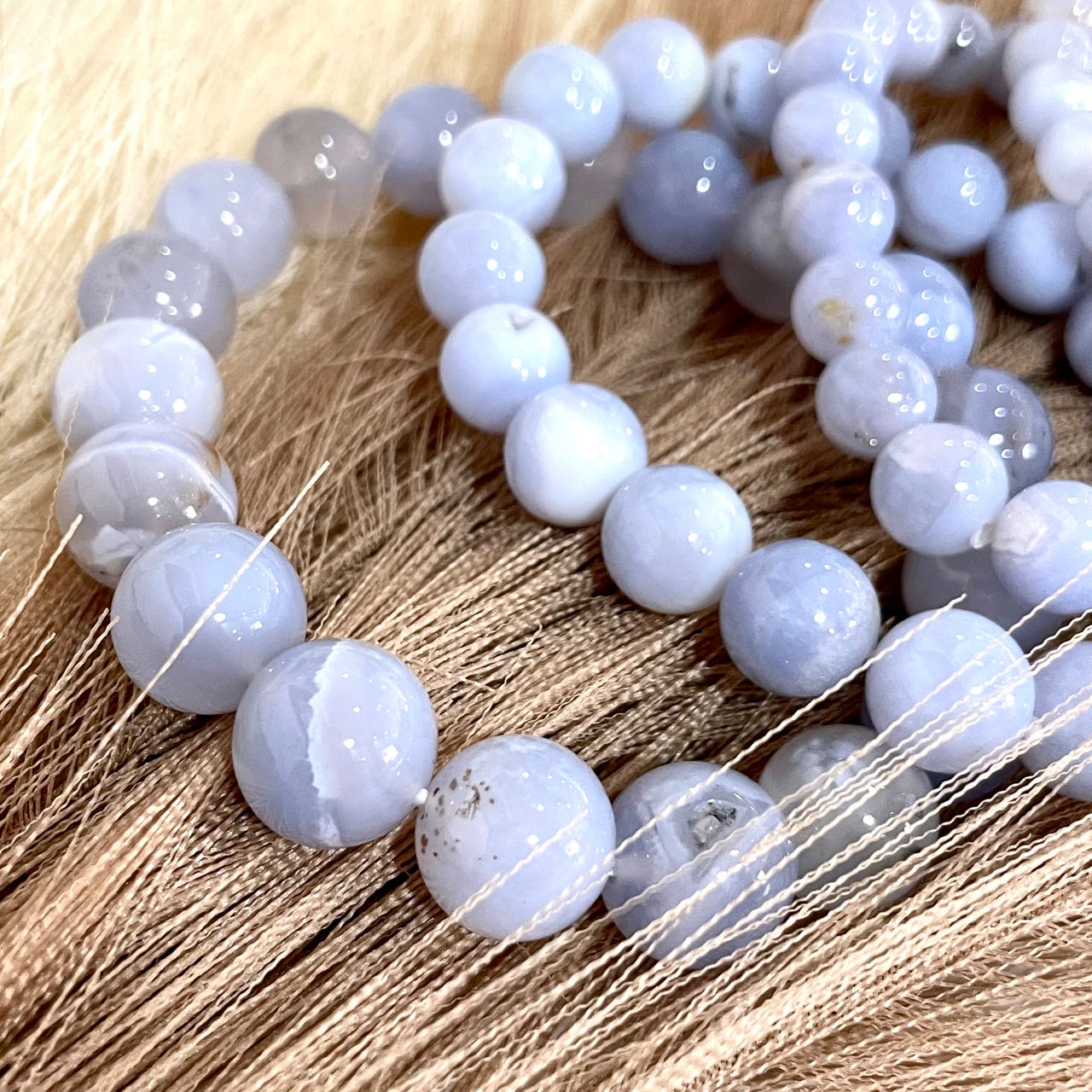 Blue Lace Agate Bracelet 6~12mm Energy Healing Crystals Jewelry for Women DIY Bracelet From IG Crystal