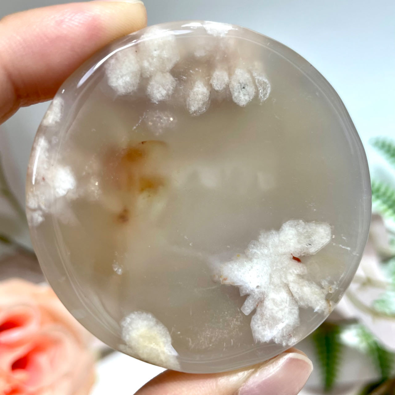 4~6 Counts Small Pink Flower Agate Bowl Healing Stone Home Decoration From IG Crystal