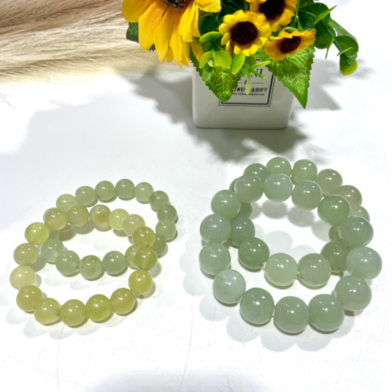 Afghanistan White Jade Bracelets 10mm 12mm 14mm 16mm Round Oval Natural Crystals Healing Stones Crystal Jewelry Shop Pretty Crystals From IG Crystal