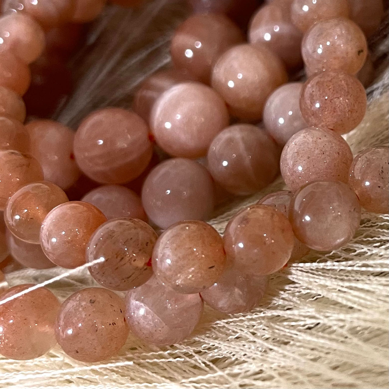 Sunstone Bracelet 7~12mm Energy Healing Crystals Jewelry for Women DIY Bracelet From IG Crystal