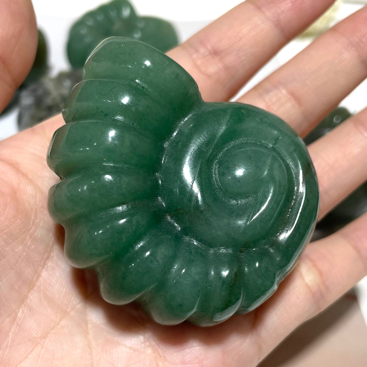 Labradorite Green Aventurine Snail Crystal 3CM 5CM Healing Crystal Home Decoration From IG Crystal
