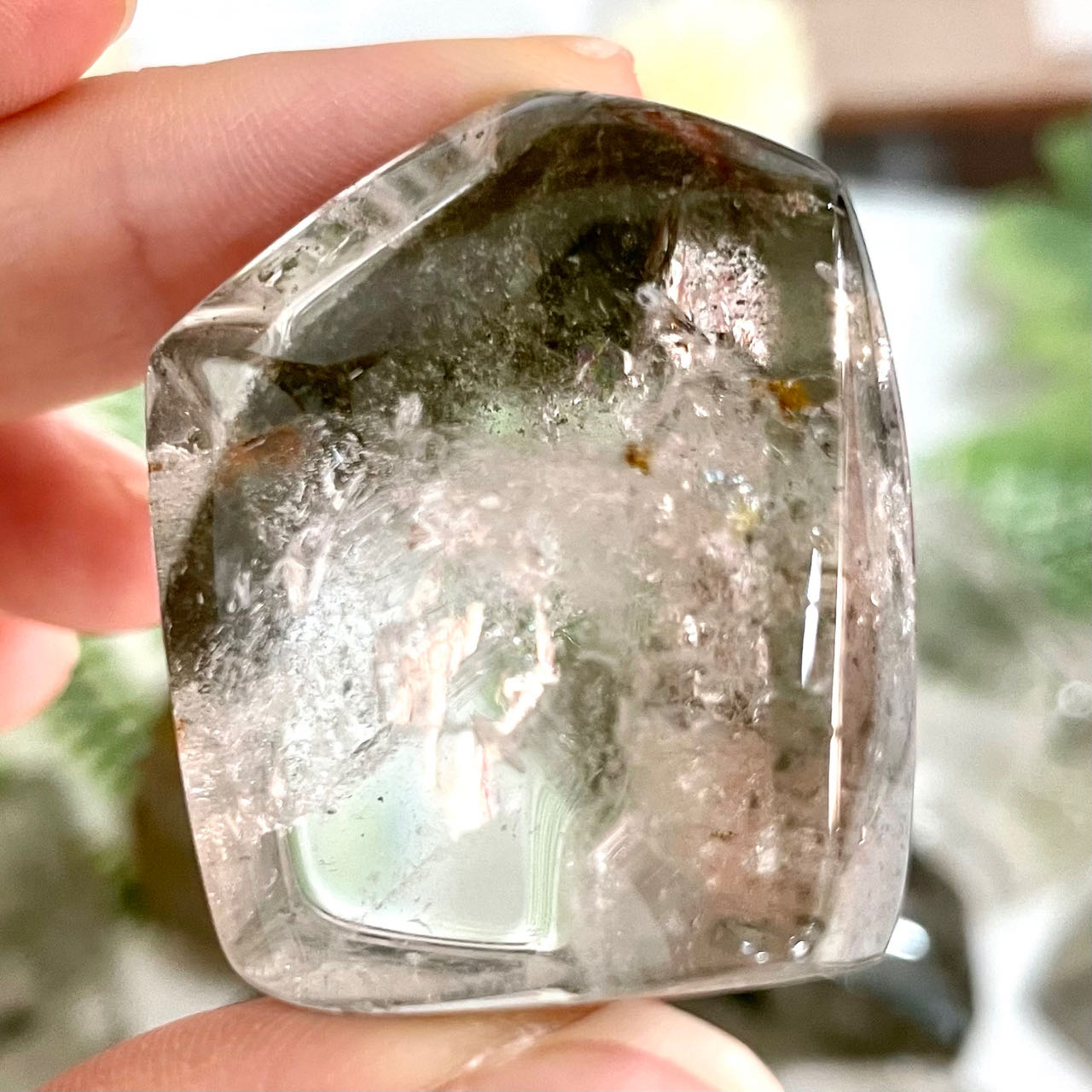 Green Phantom Quartz Ghost Crystal Natural Crystal Stone for Reiki Healing Spiritual Meditation Home Decor Stochastic 3~4PCS From IG Crystal