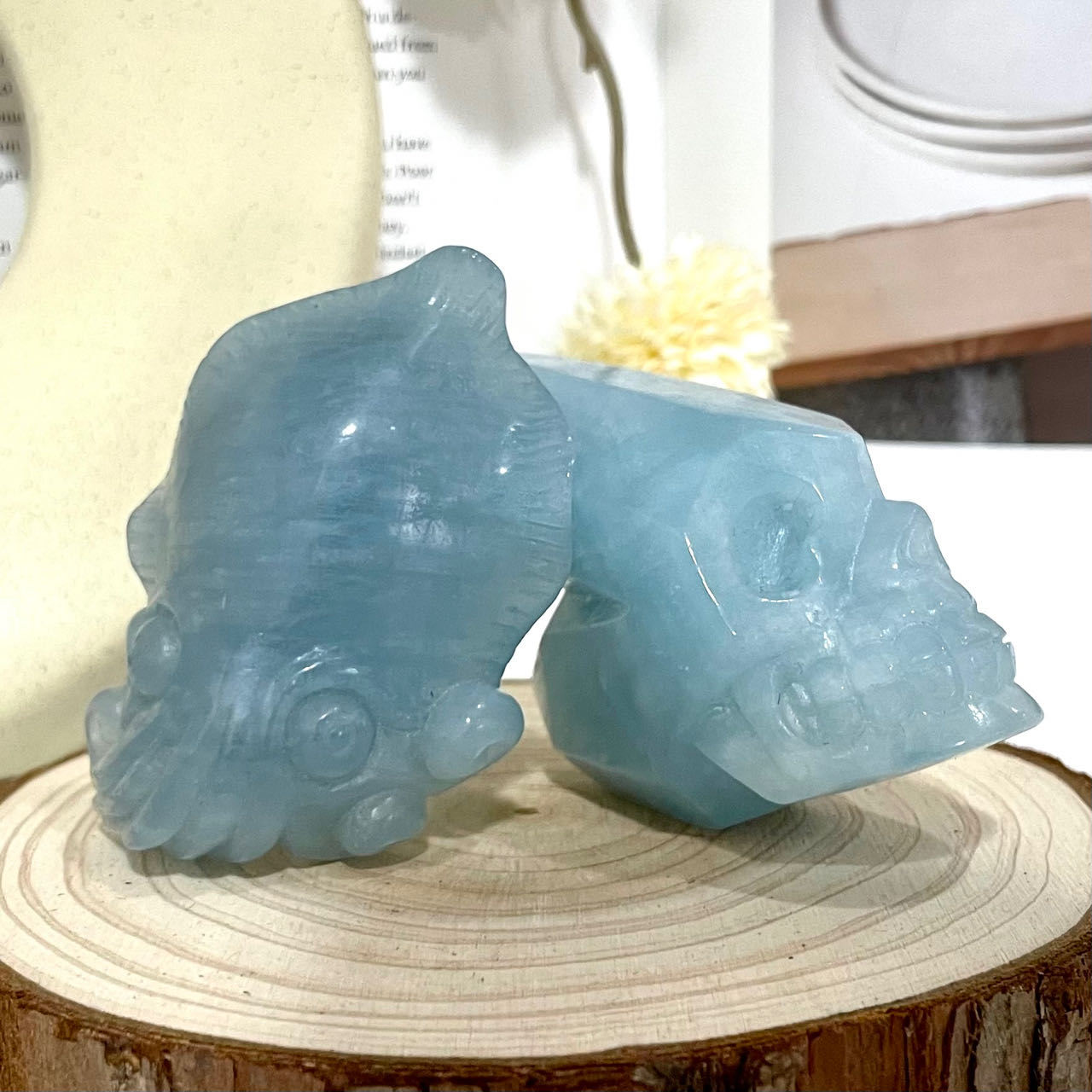 Aquamarine Animals Crystal Rhinoceros Skull And Frog Octopus Skull Healing Stone Home Decoration Stochastic 1PCS From IG Crystal