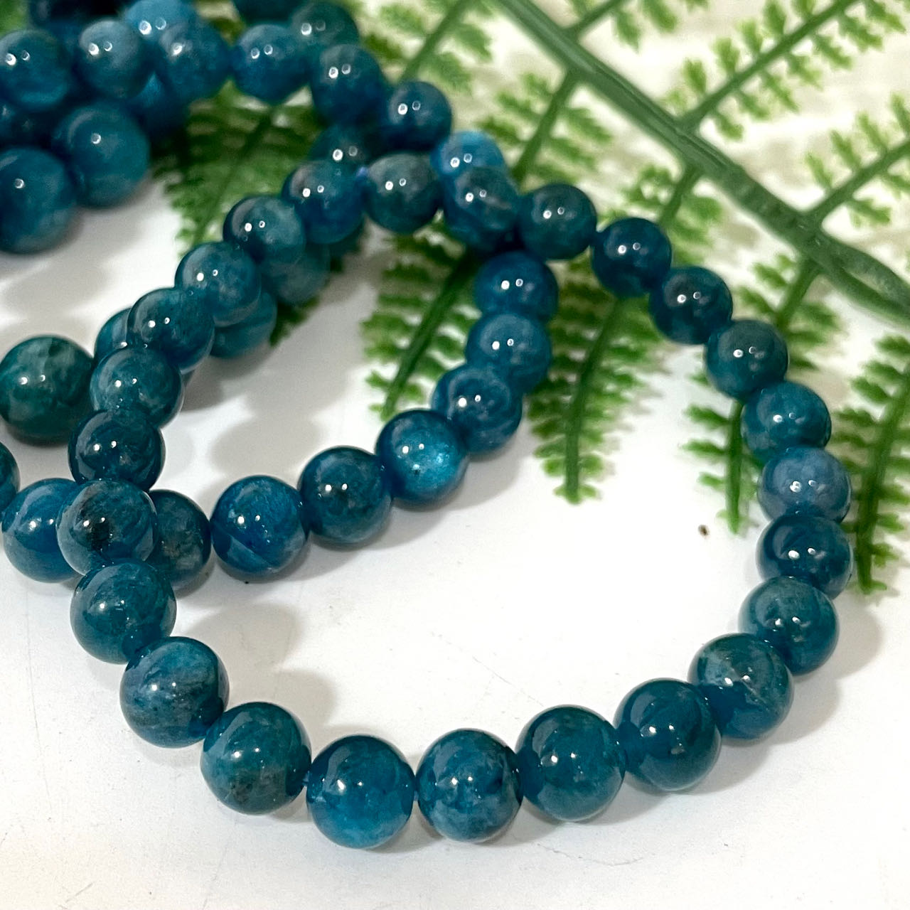 Blue Apatite Bracelet 7~11mm Energy Healing Crystals Jewelry for Women DIY Bracelet From IG Crystal