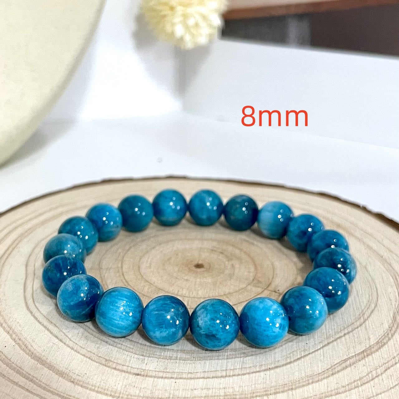 Blue Apatite Bracelet 7~11mm Energy Healing Crystals Jewelry for Women DIY Bracelet From IG Crystal