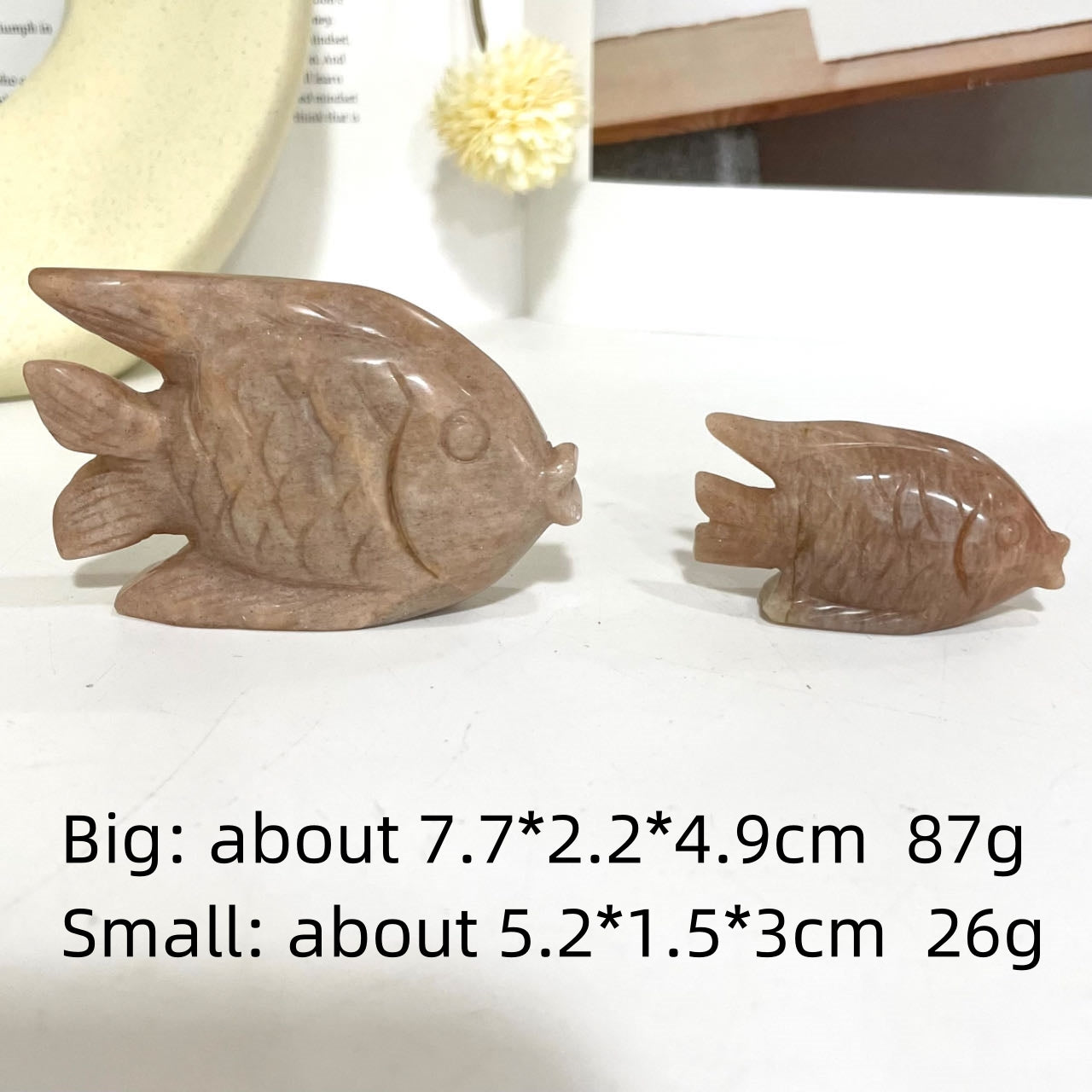 Peach Moonstone Animals Crystal Frog Wolf Flower Fairy Dog Fish Chicken Dinosaur Seal Bear Cat Dolphin Healing Stone Home Decoration From IG Crystal