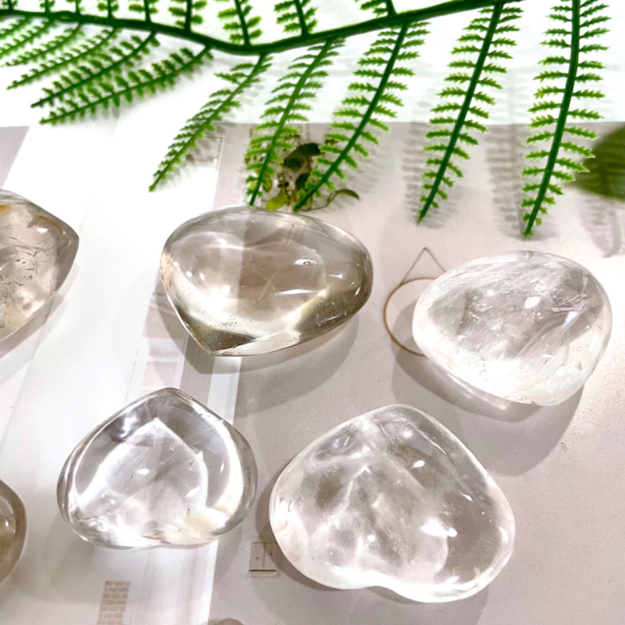 4~7 Counts Heart Shape Clear Quartz Crystal Reiki Crytsal Healing Stone Home Decor From IG Crystal