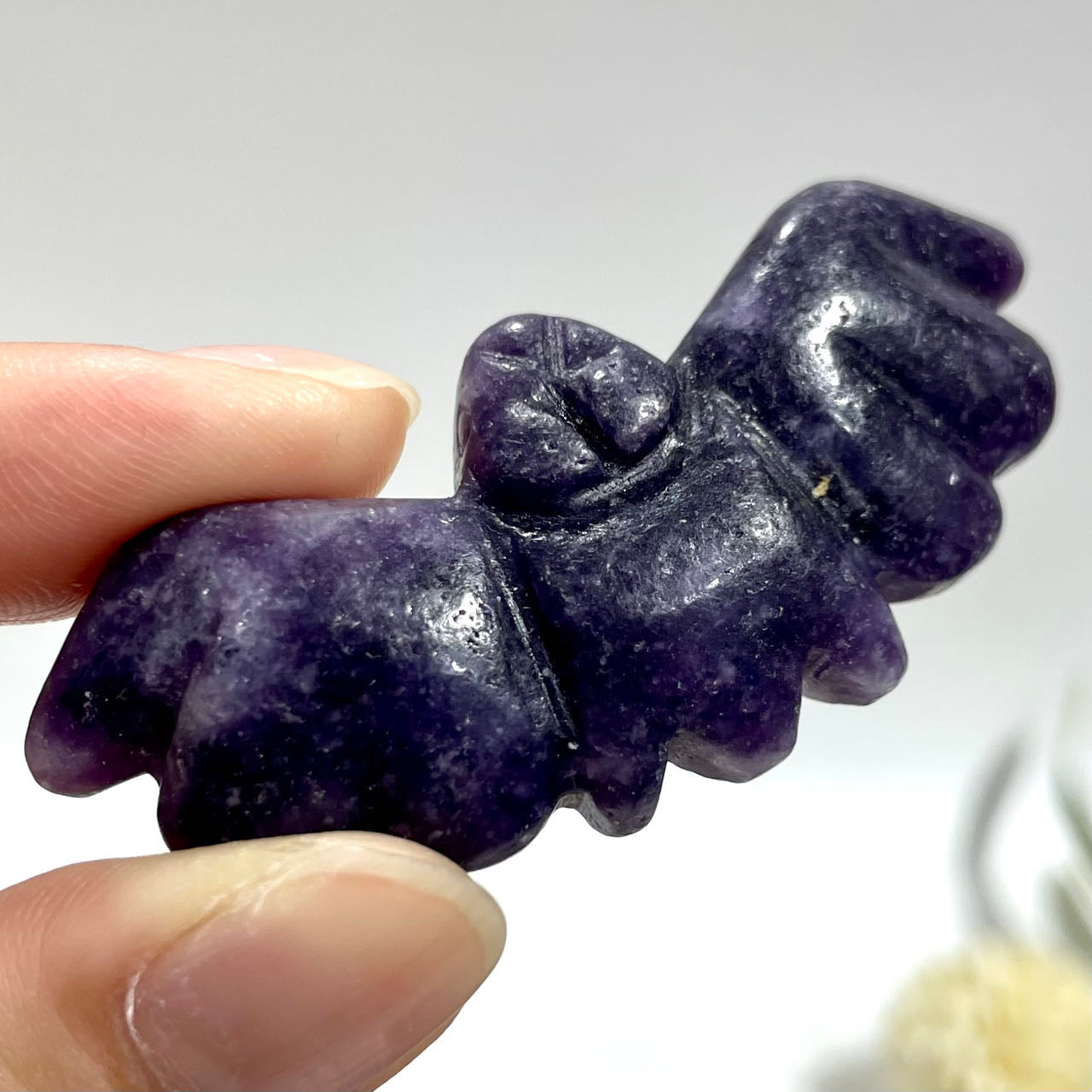 7 Counts Amethyst Bat Crystal Healing Crystal Home Decoration From IG Crystal