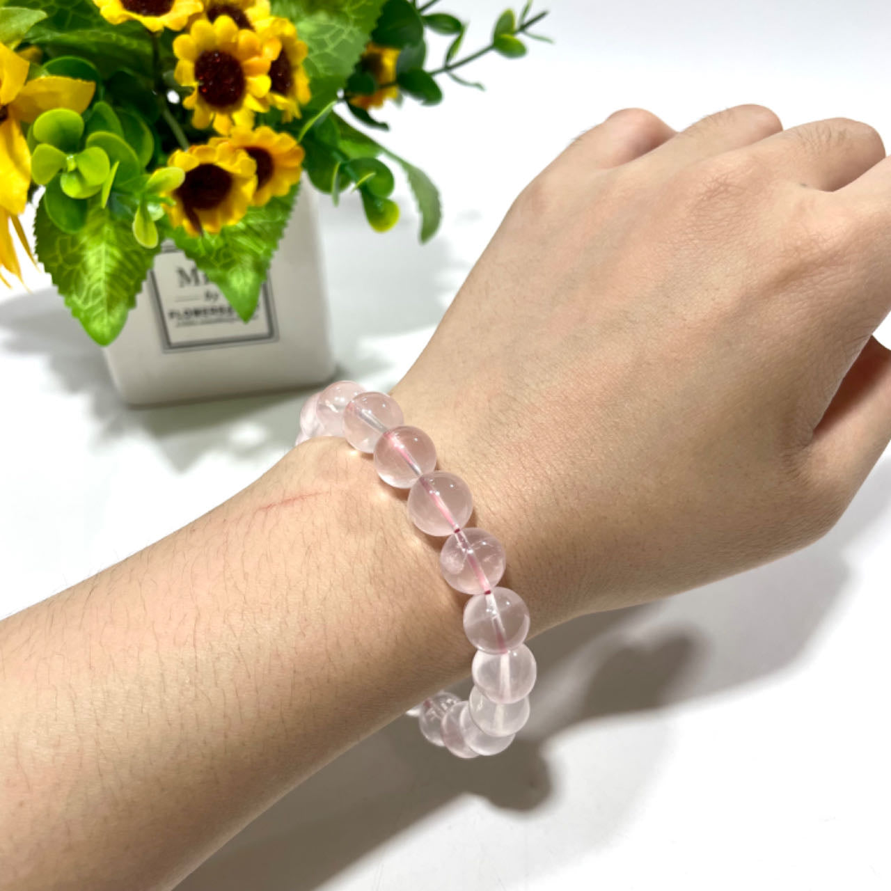 High Quality Rose Quartz Bracelet 9~15mm Energy Healing Crystals Jewelry for Women DIY Bracelet From IG Crystal