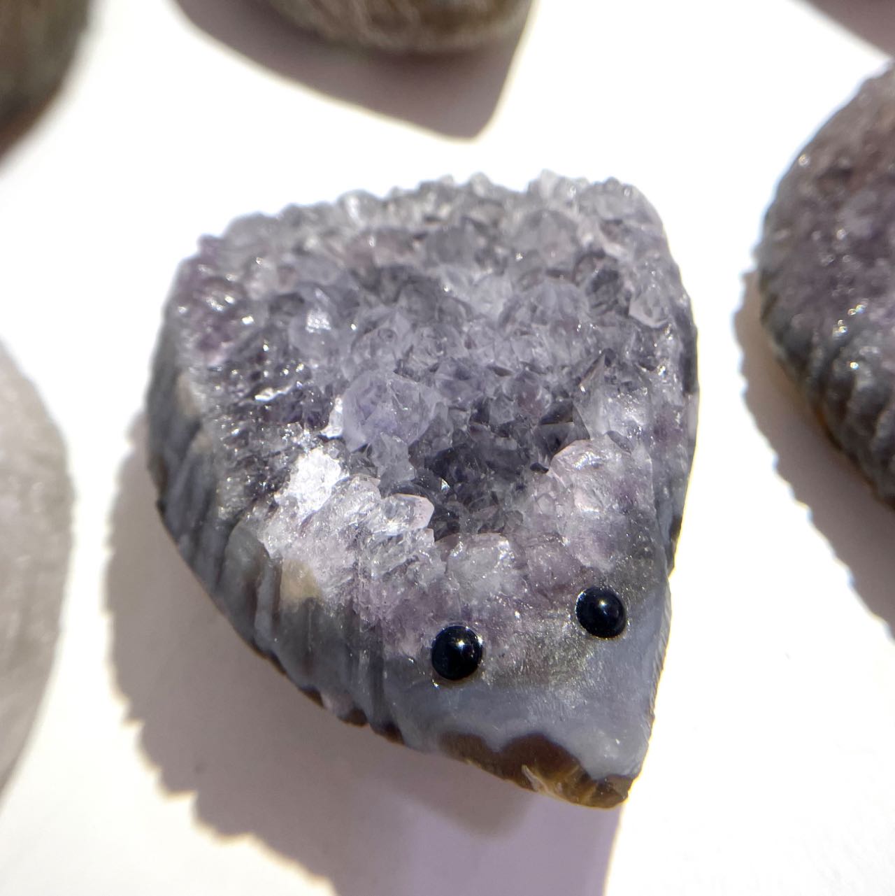 Any 2PCS Druzy Hedgehog Natural Raw Geode From IG Crystal