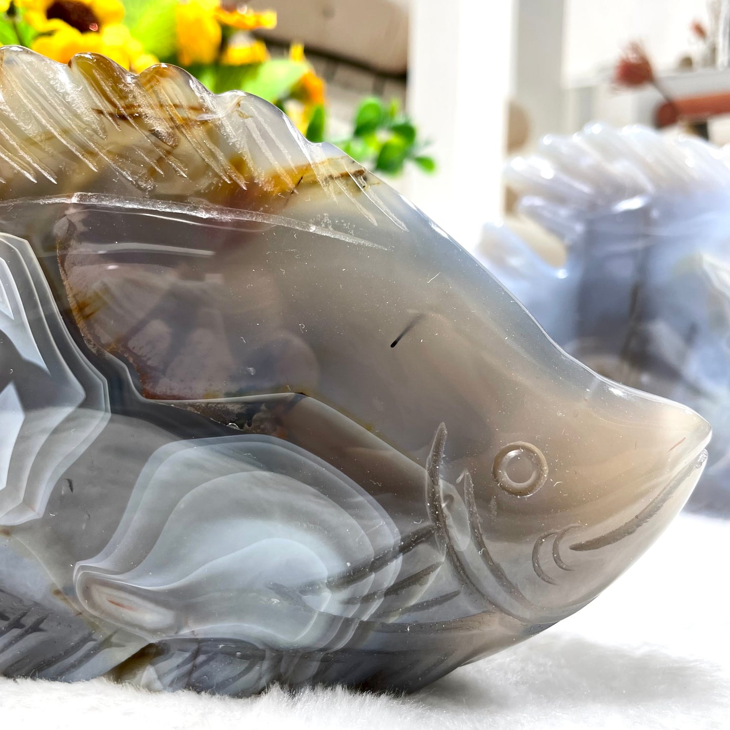 1 Count Fish Crystal Carving Healing Stones Natural Stone Chakra Balancing Reiki Home Office Decor From IG Crystal