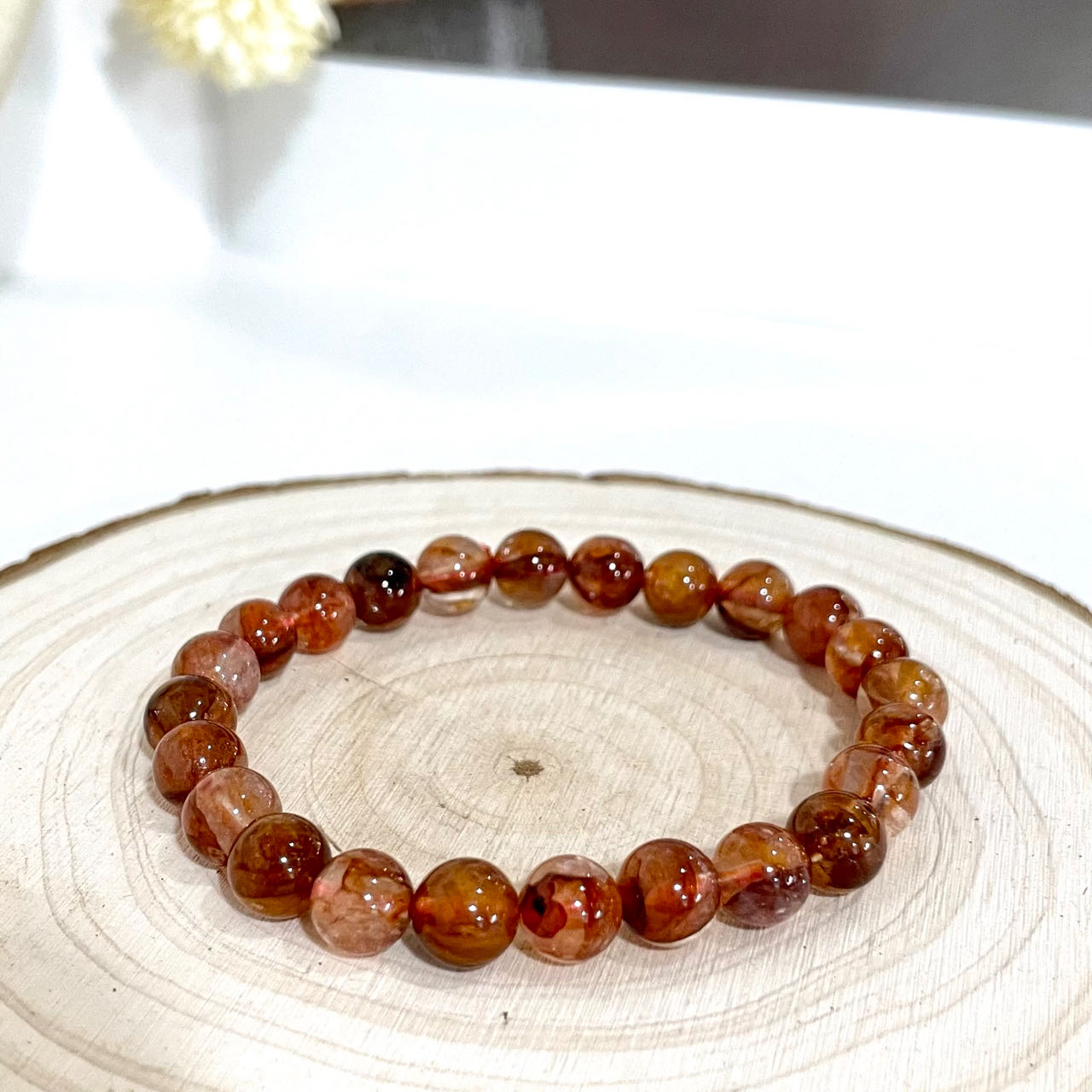 Fire Quartz Bracelet 7~12mm Energy Healing Crystals Jewelry for Women DIY Bracelet From IG Crystal